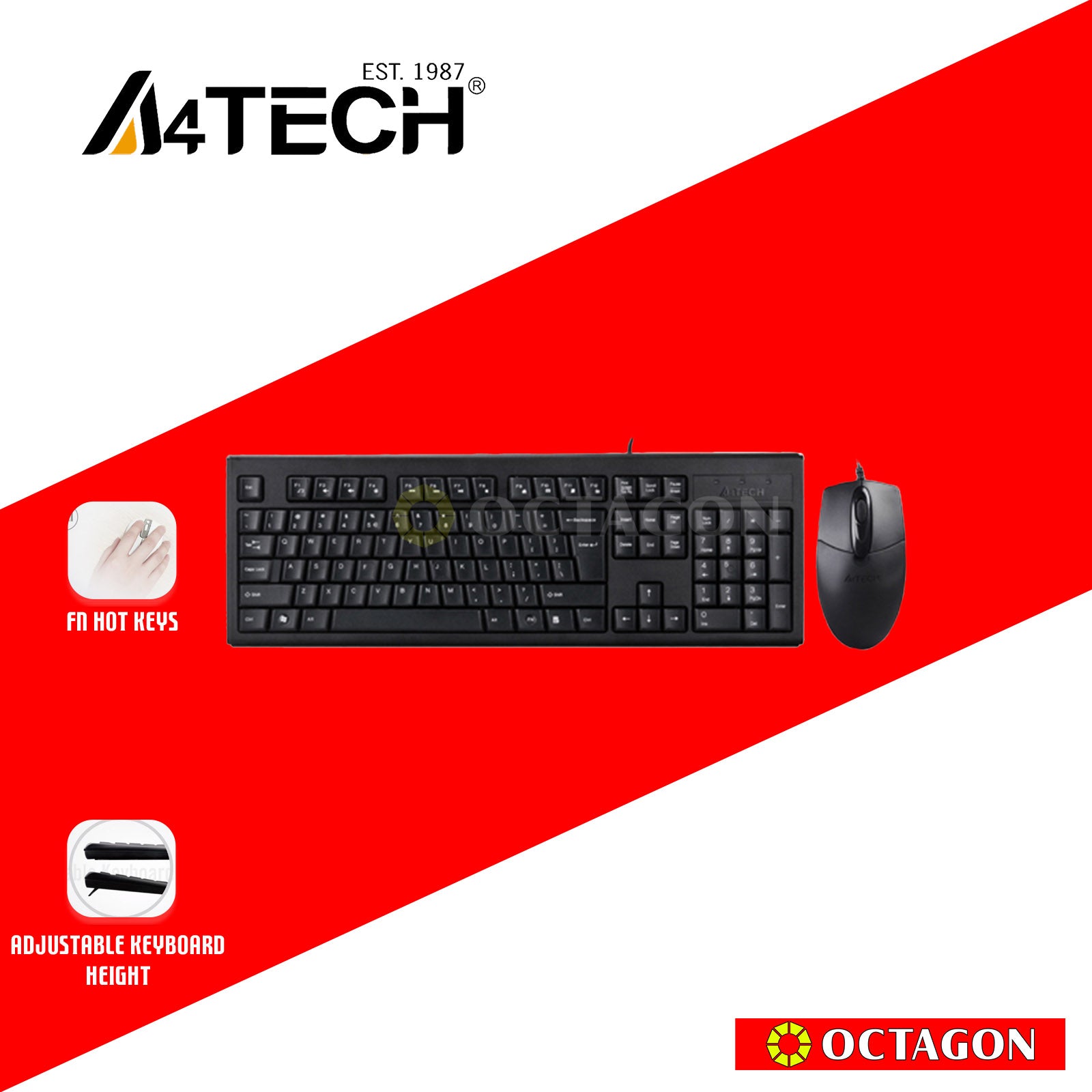 A4 TECH KRS-8372 USB COMBO KB/MOUSE