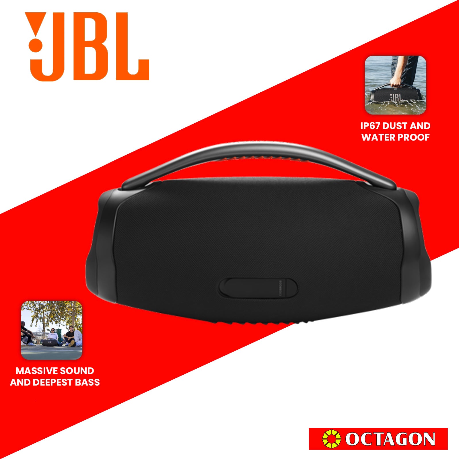 JBL BOOMBOX 3 AS BLACK SPEAKER