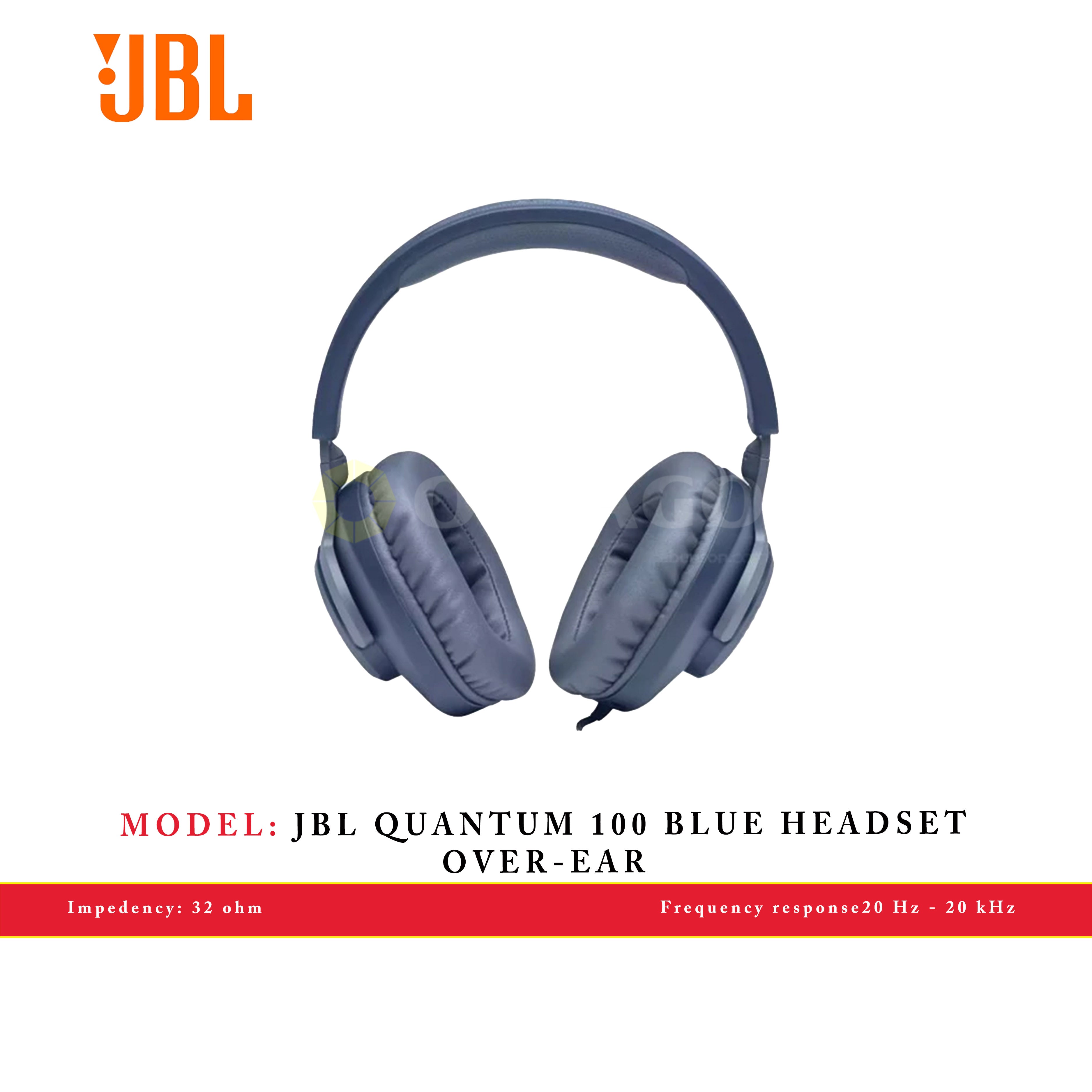 JBL QUANTUM 100 BLUE HEADSET OVER-EAR