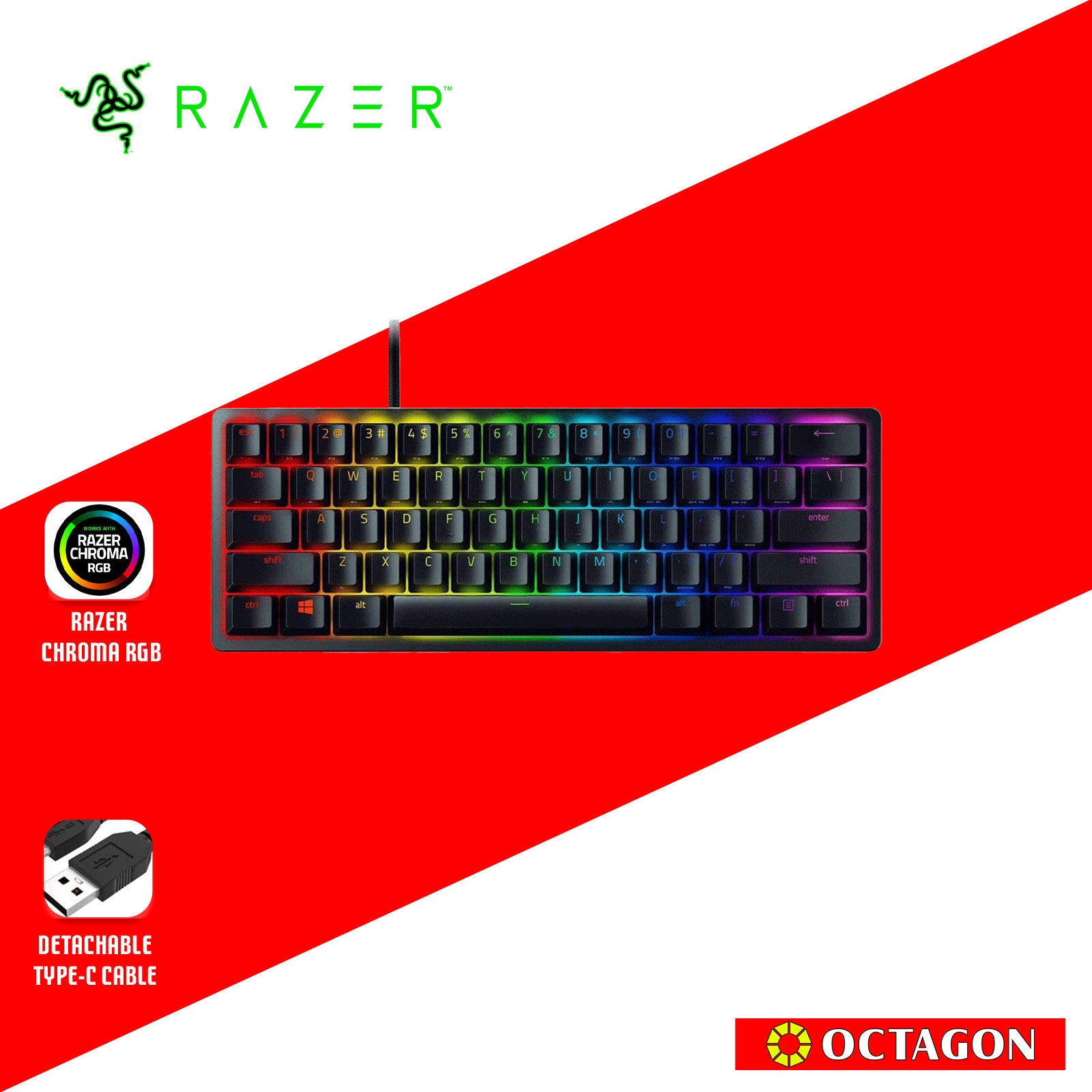 RAZER HUNTSMAN MINI RD OPT RED SWITCH KEYBOARD