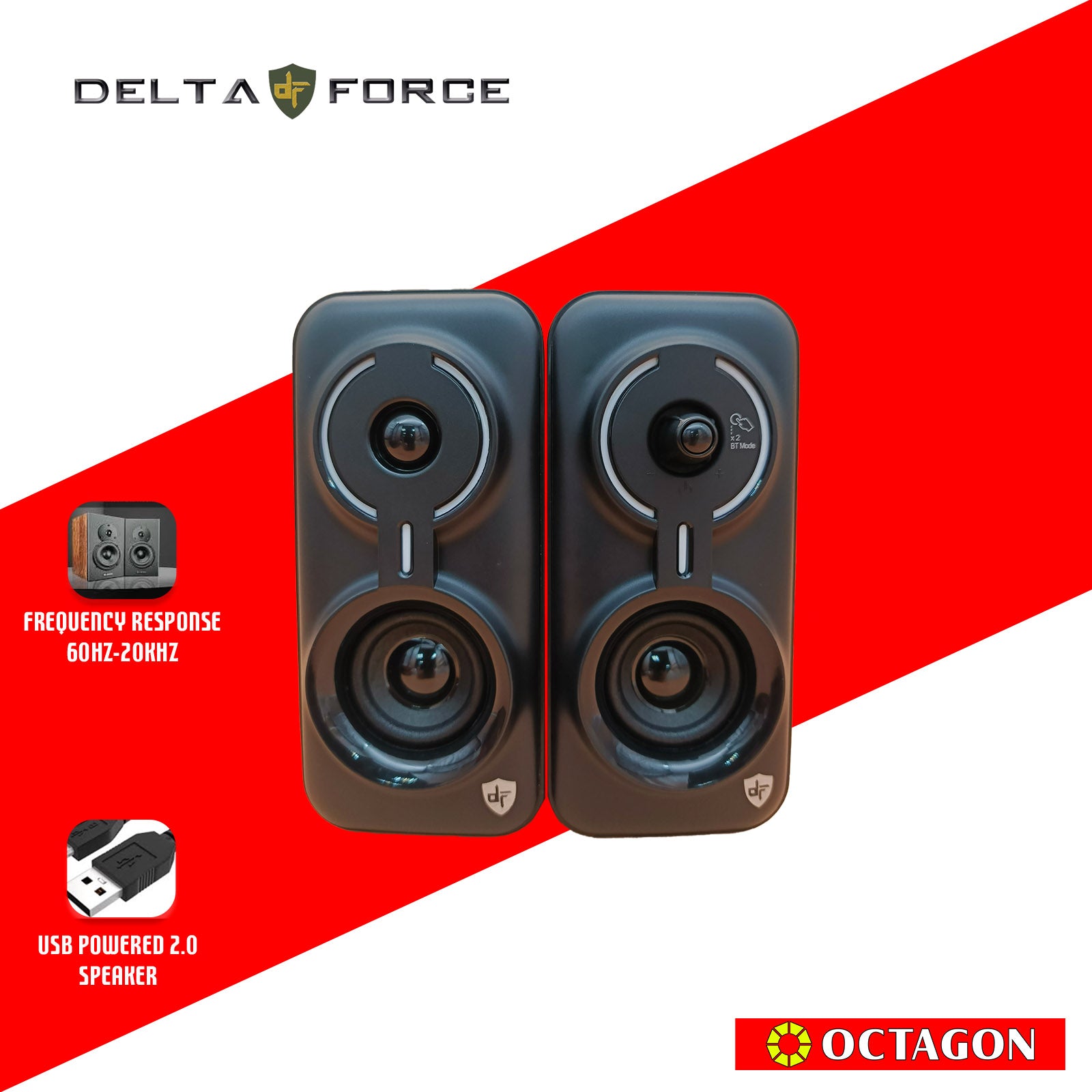 DELTA FORCE GST10 BLUETOOTH RGB USB2.0 SPEAKER