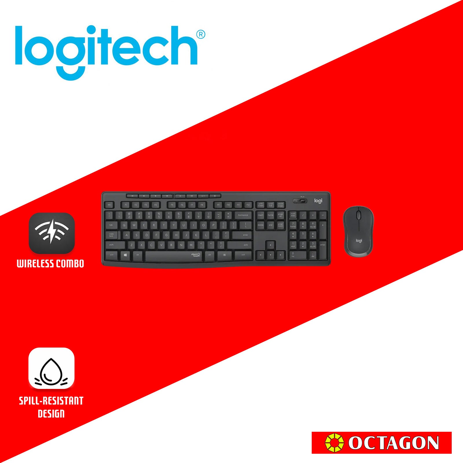 LOGITECH MK295 COMBO SILENT WIRELESS MOUSE & KEYBOARD