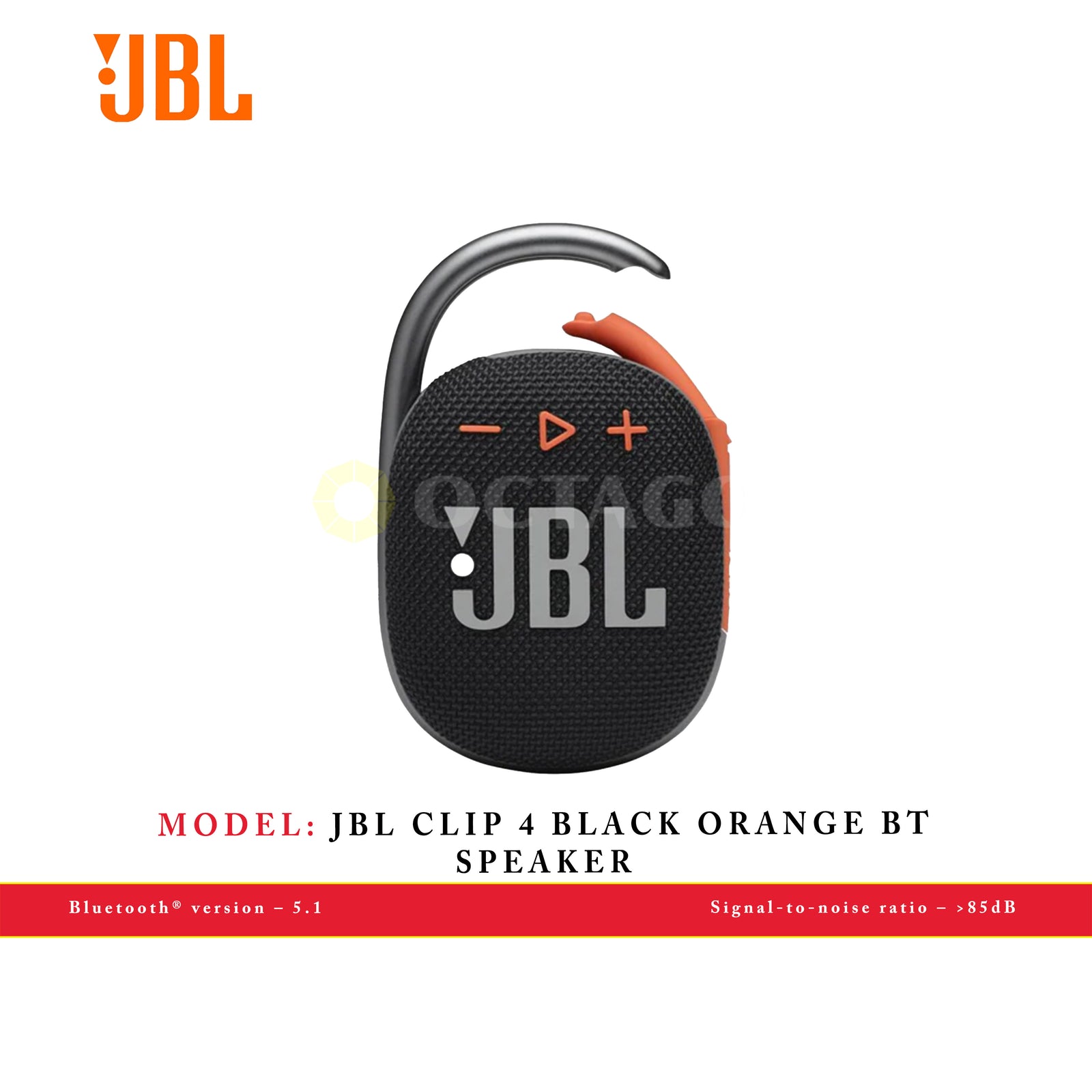 JBL CLIP 4 BLACK ORANGE BT SPEAKER