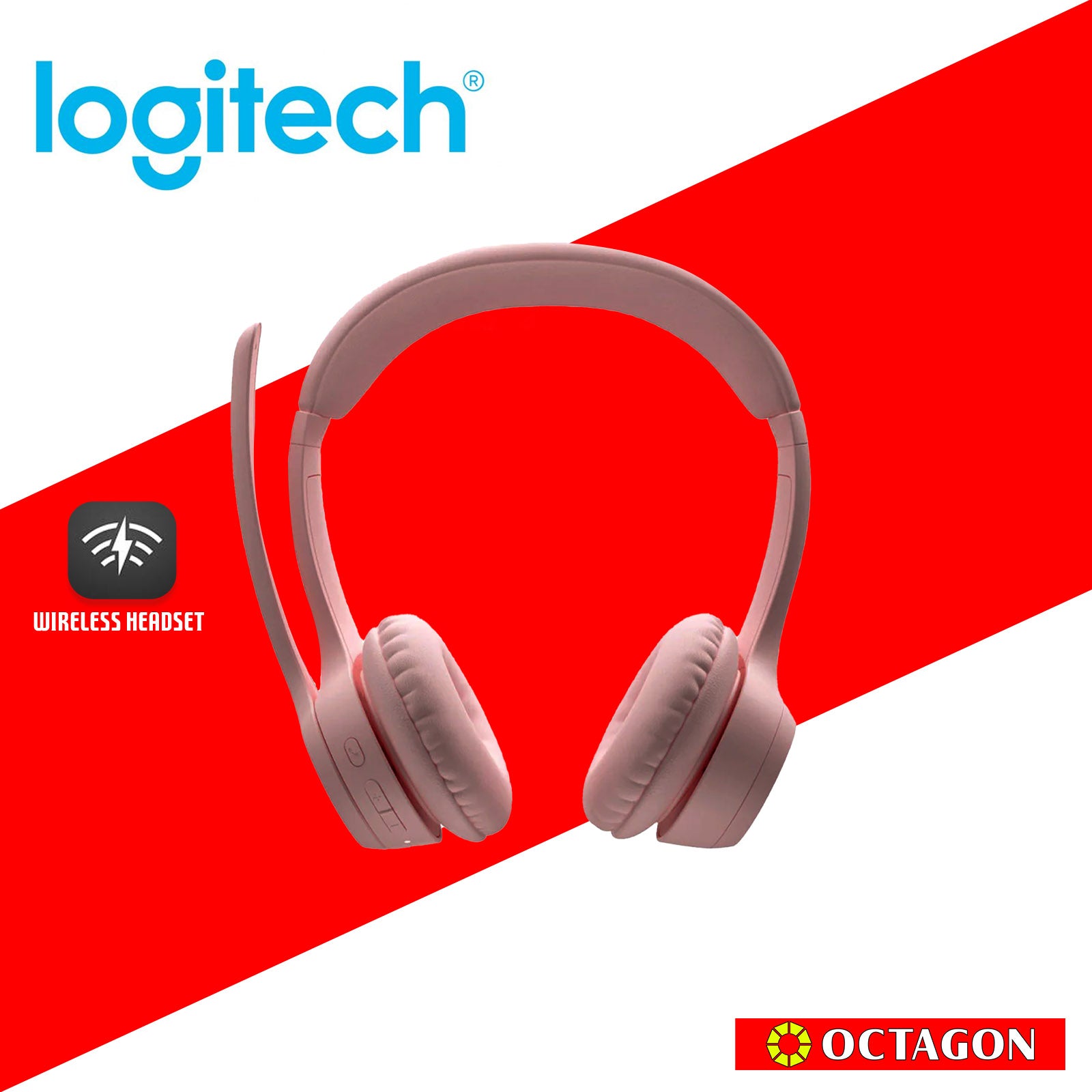 LOGITECH ZONE 300 ROSE BT WIRELESS HEADSET WITH NOISE CANCELLING MIC