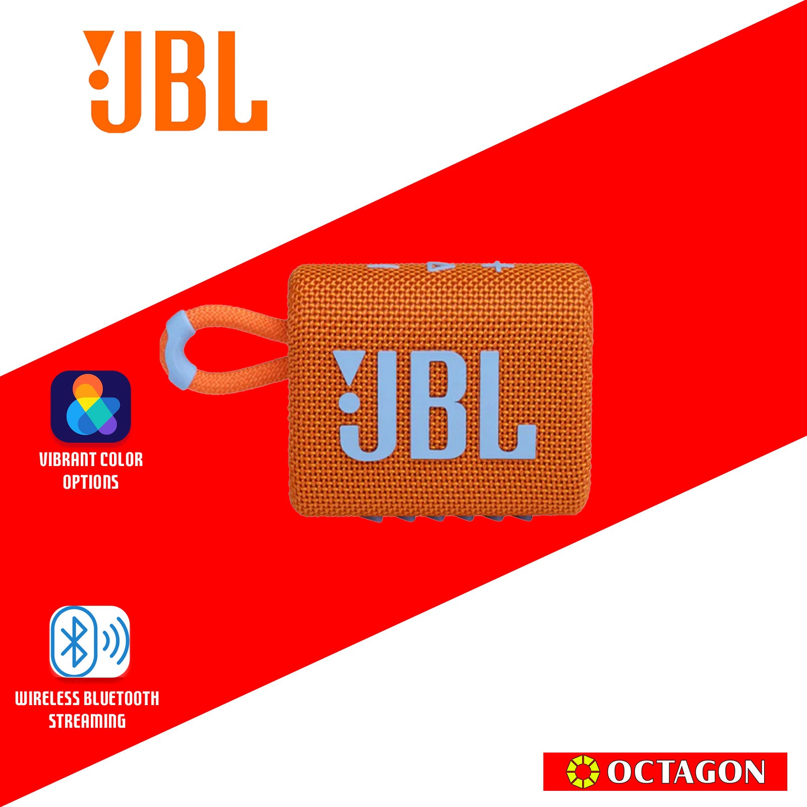 JBL GO 3 BT ORANGE SPEAKER PORTABLE