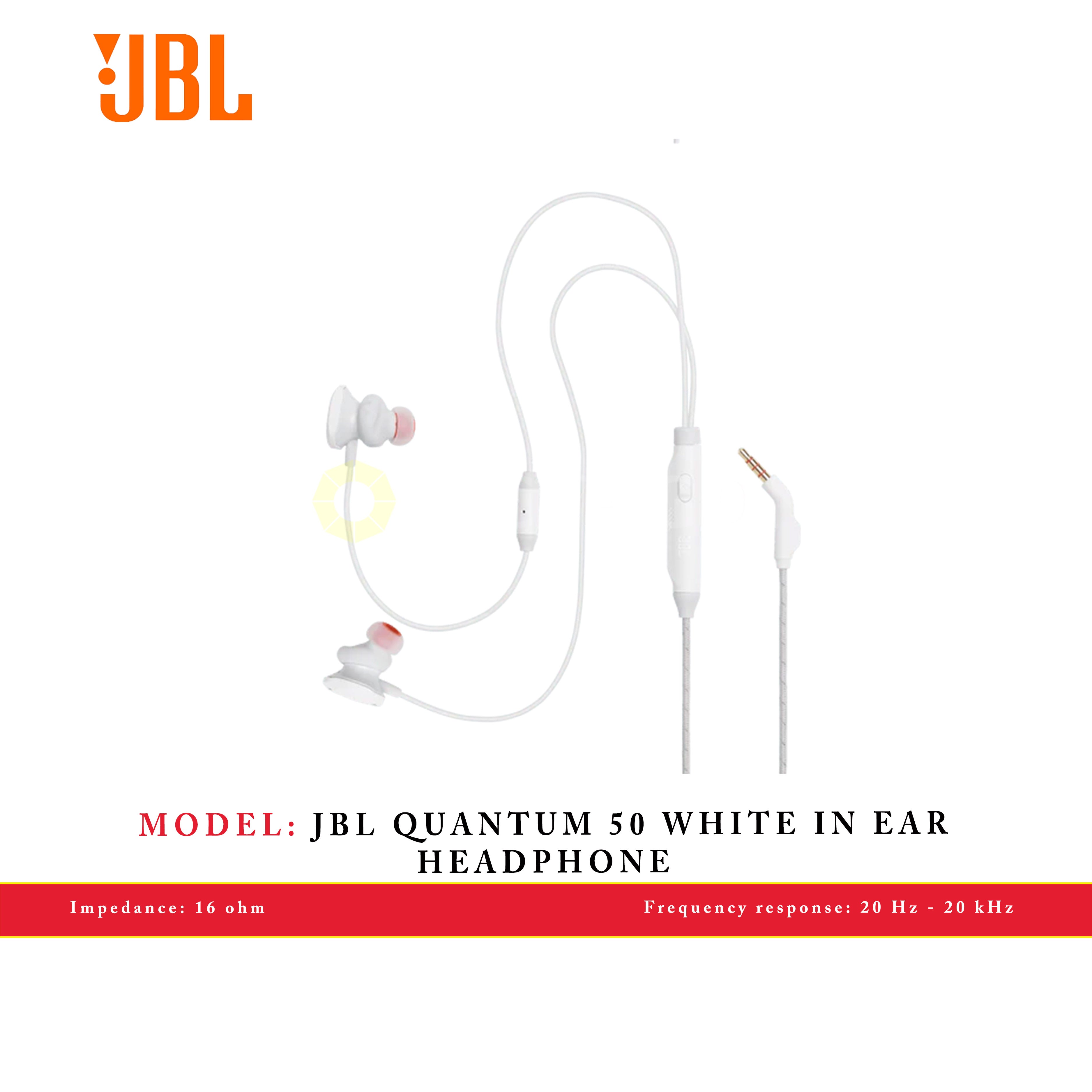 JBL QUANTUM 50 WHITE IN EAR HEADPHONE