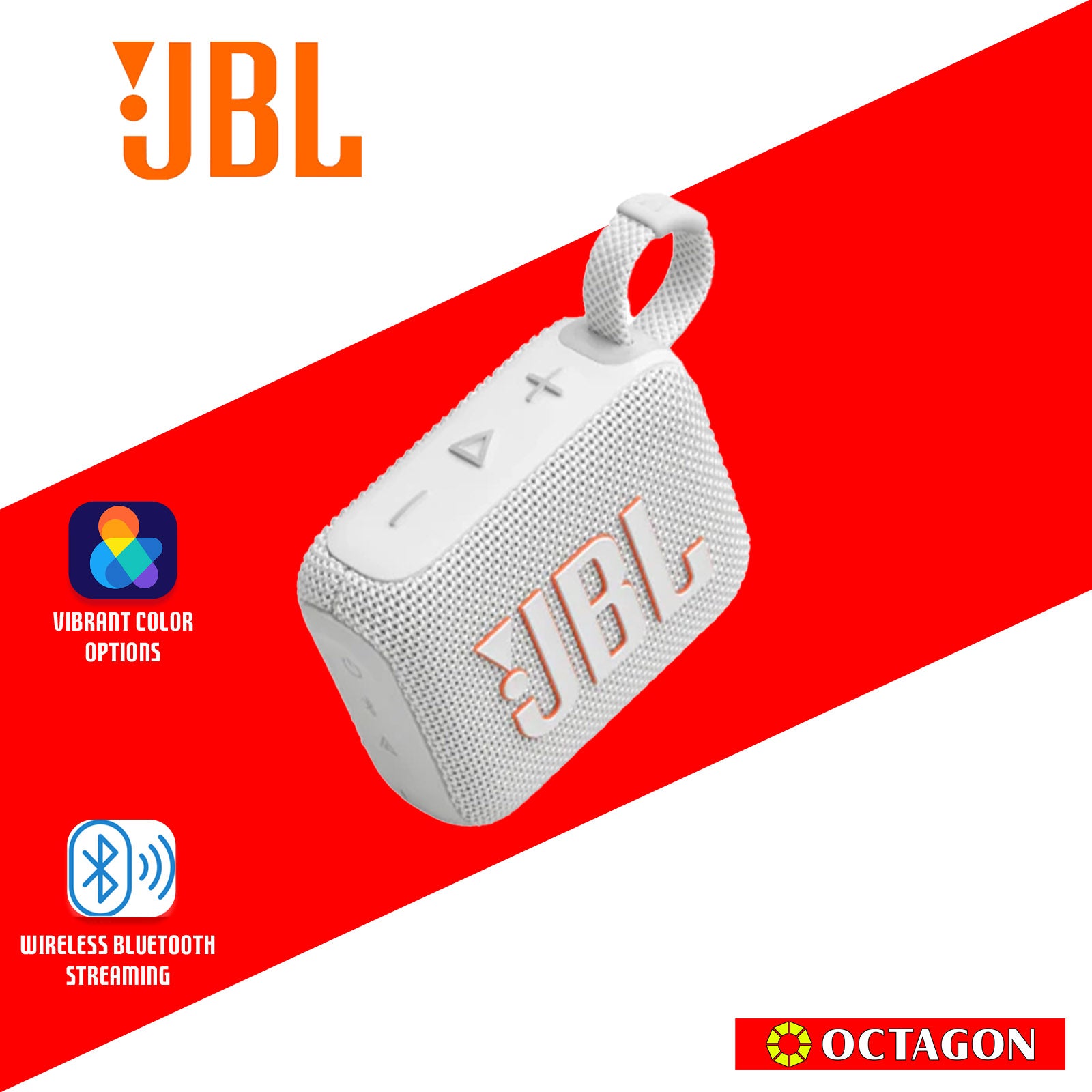 JBL GO 4 BT WHITE SPEAKER PORTABLE