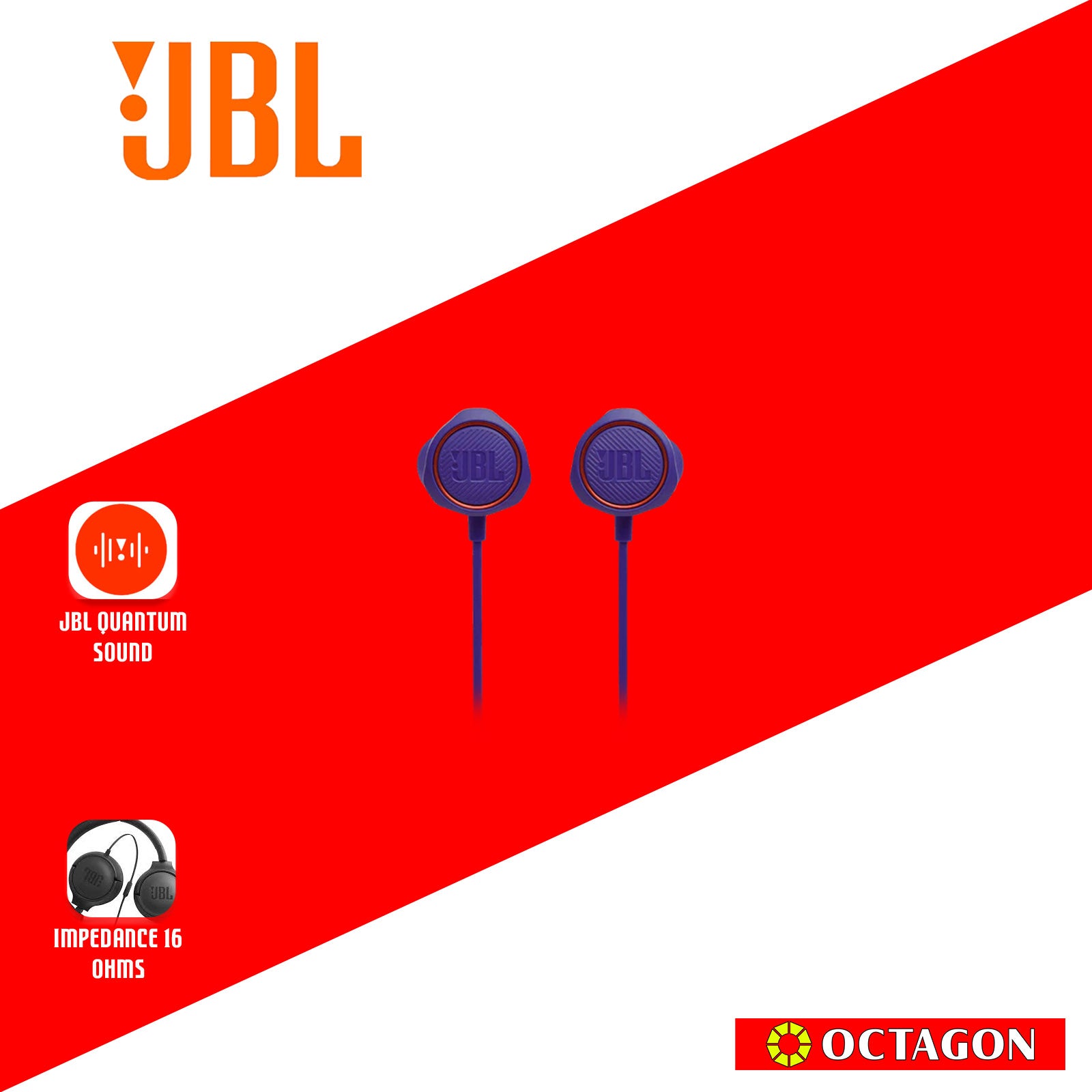 JBL QUANTUM 50 PURPLE IN-EAR EARPHONE