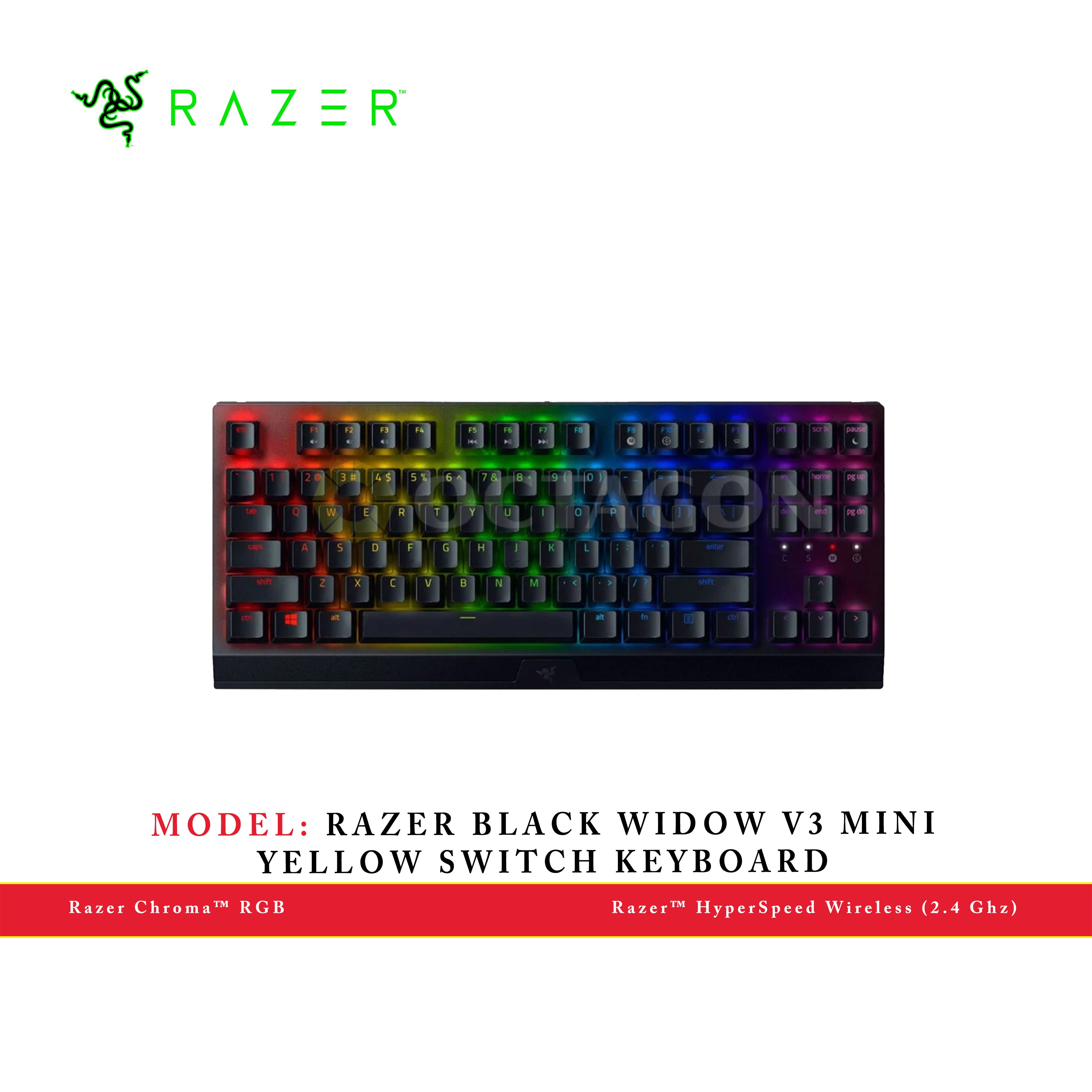 RAZER BLACK WIDOW V3 MINI YELLOW SWITCH KEYBOARD