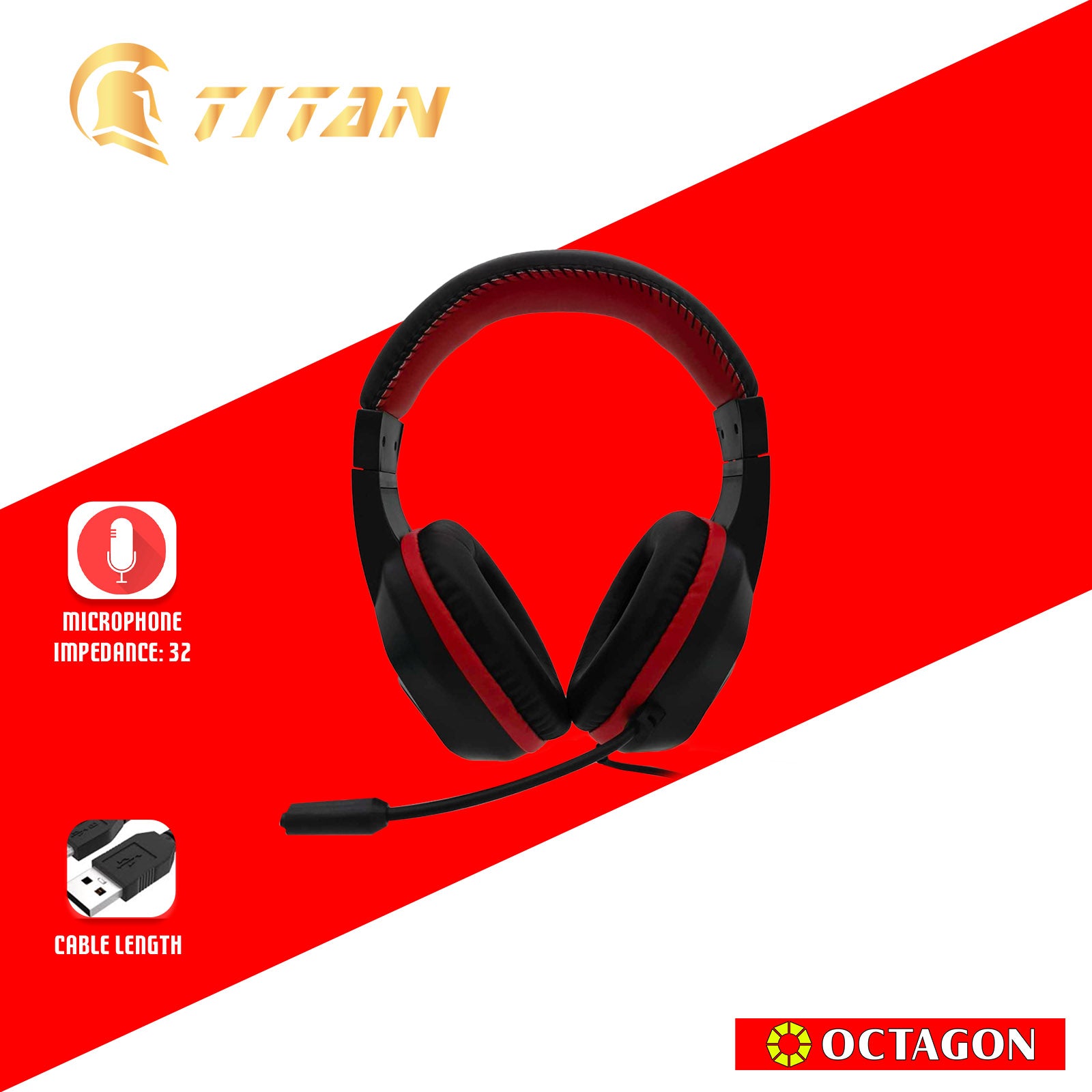 TITAN THP-307 RGB GAMING HEADSET 3.5MM