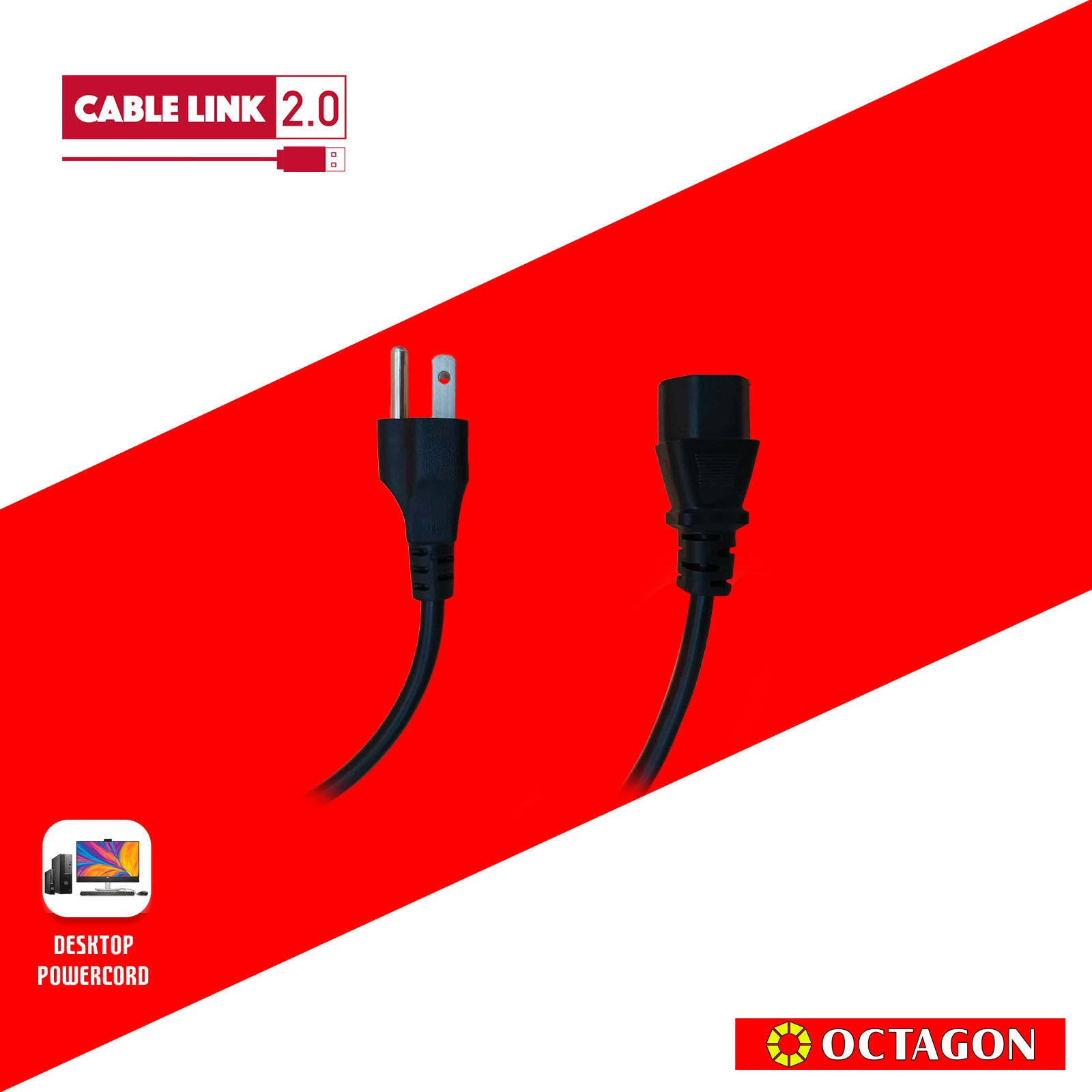 CABLE LINK2.0 FC02-1 DESKTOP POWERCORD (EPC-02) 1.8M BLACK 0.5MM US TYPE