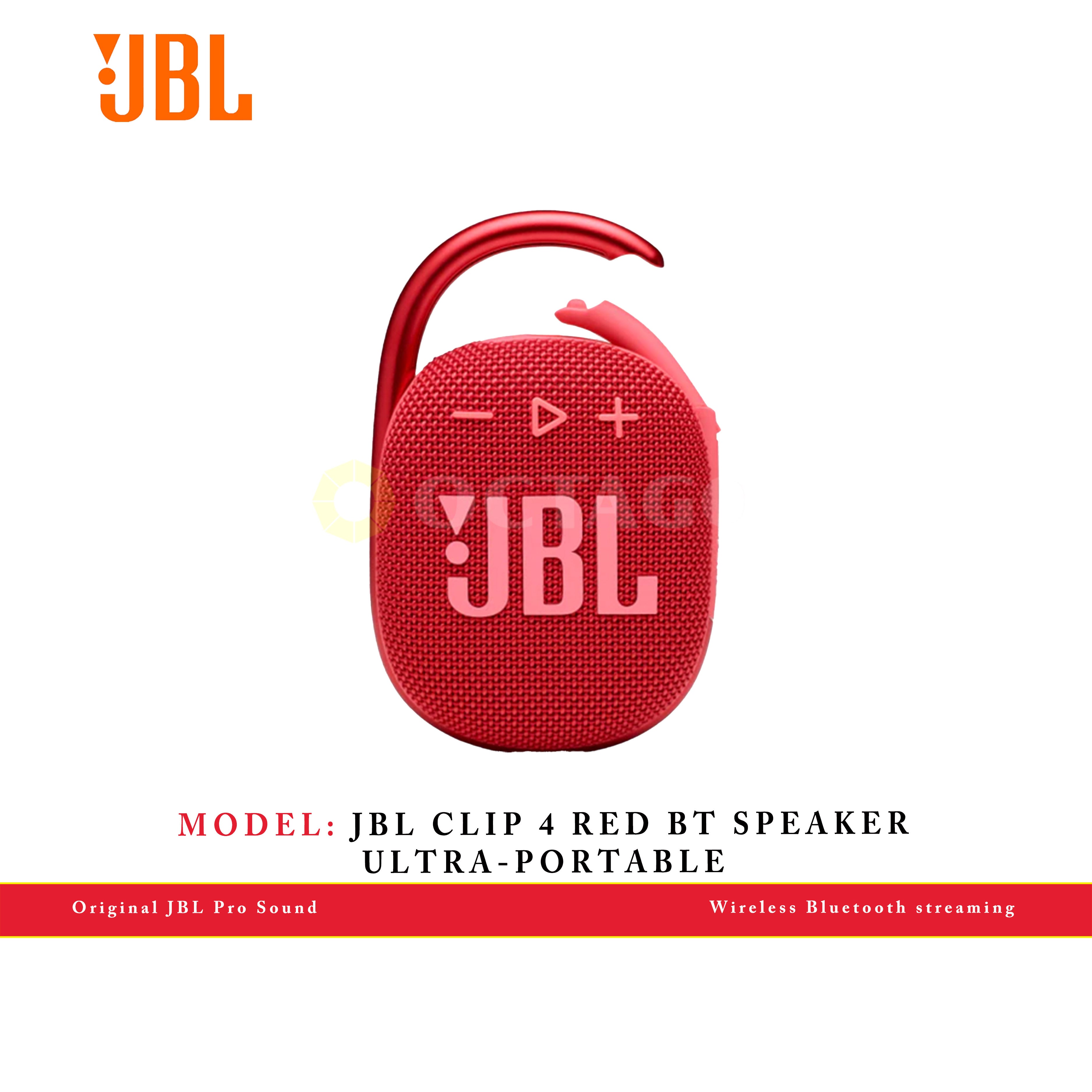 JBL CLIP 4 RED BT SPEAKER ULTRA-PORTABLE