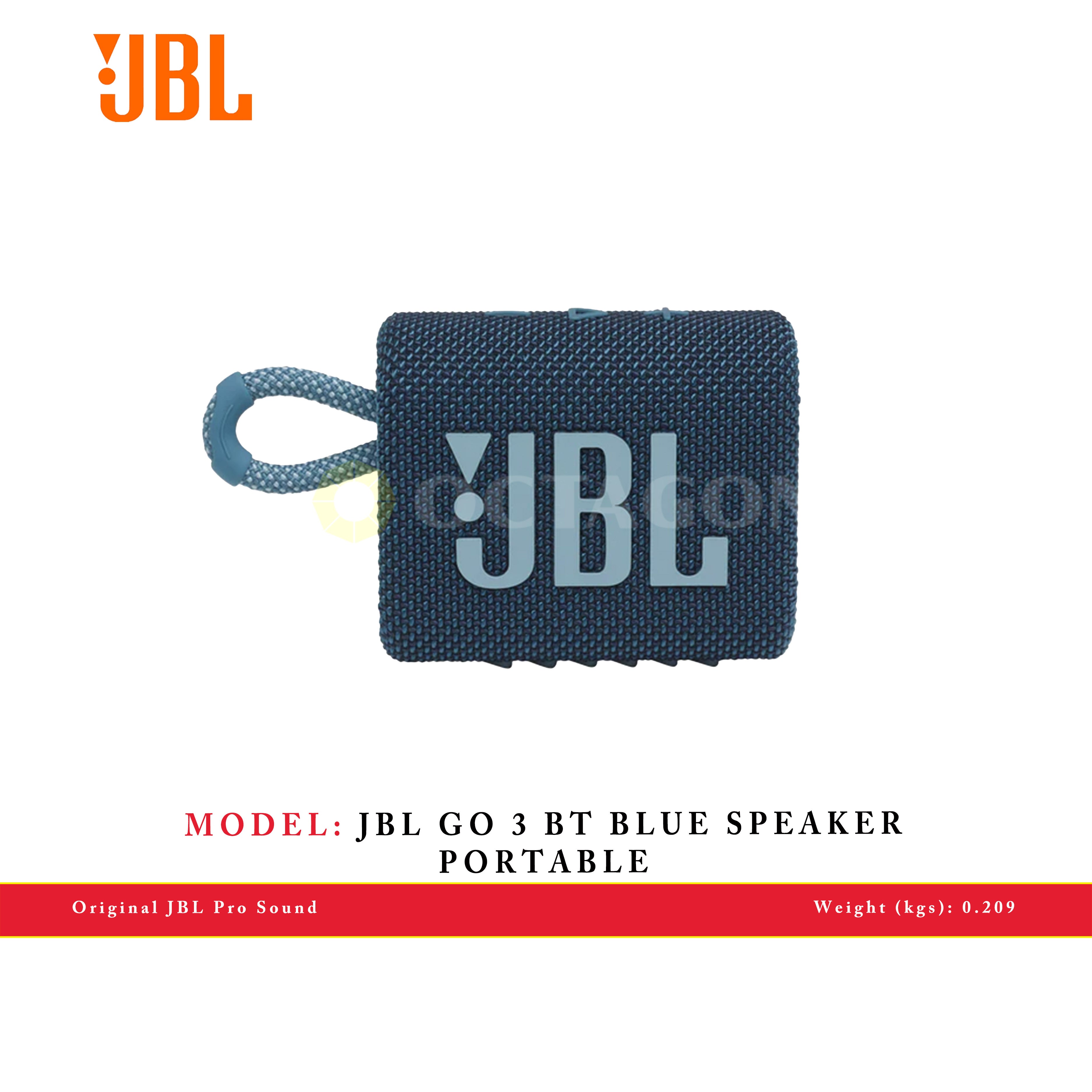 JBL GO 3 BT BLUE SPEAKER PORTABLE