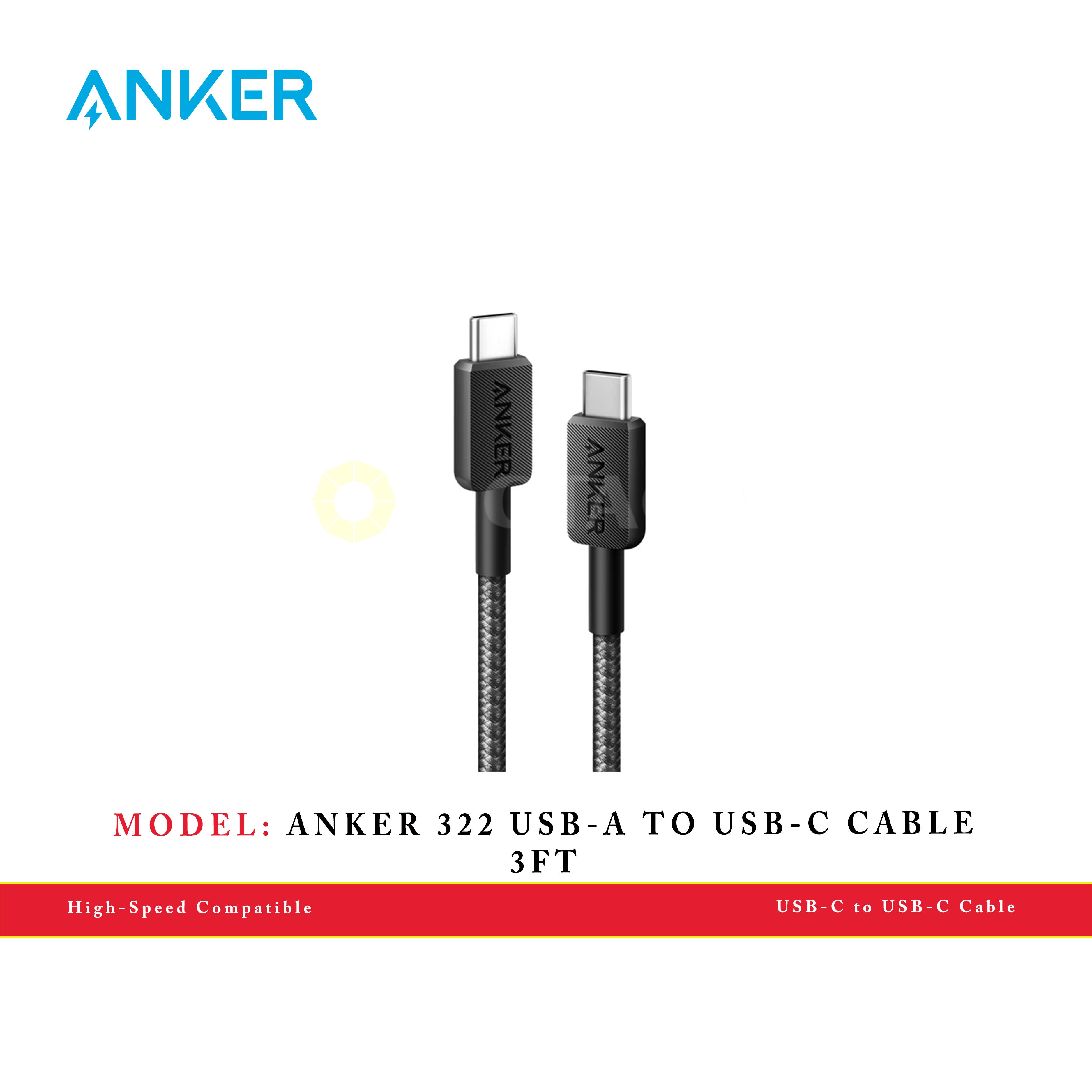 ANKER 322 USB-A TO USB-C CABLE 3FT