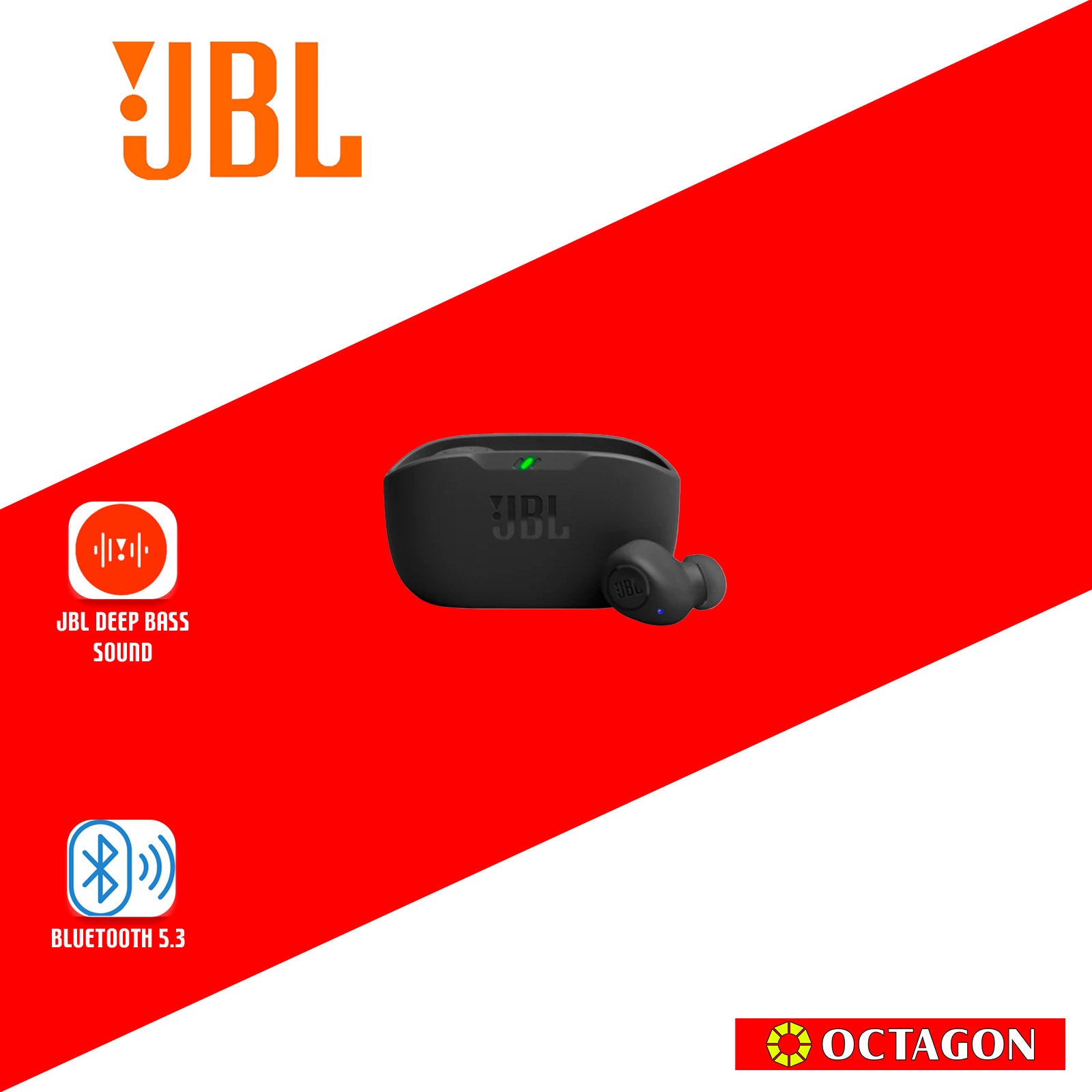 JBL WAVE BUDS BK EARBUDS TRUE WIRELESS