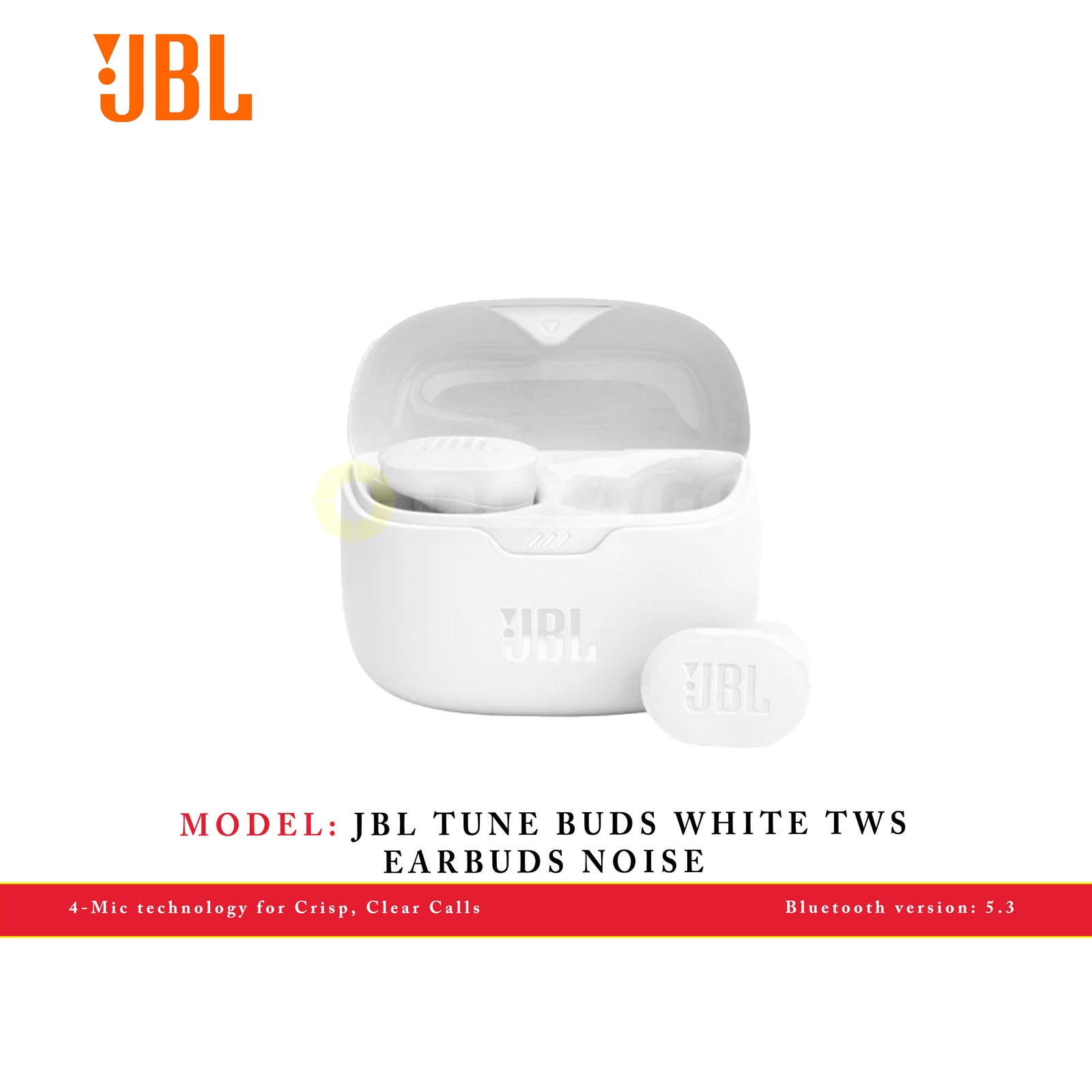 JBL TUNE BUDS WHITE TWS EARBUDS NOISE