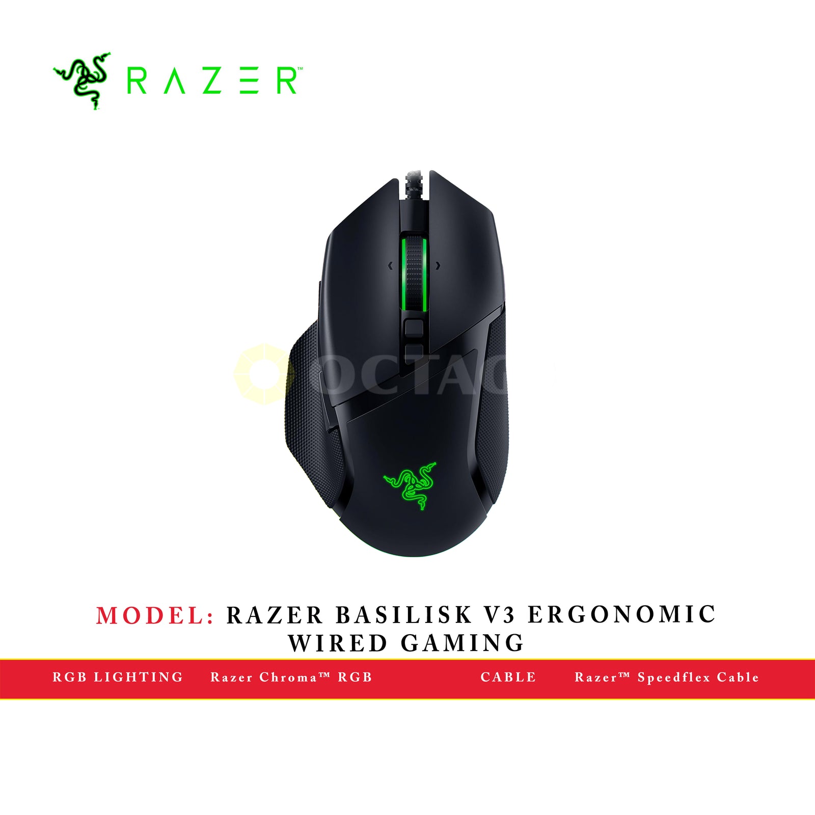 RAZER BASILISK V3 ERGONOMIC WIRED GAMING