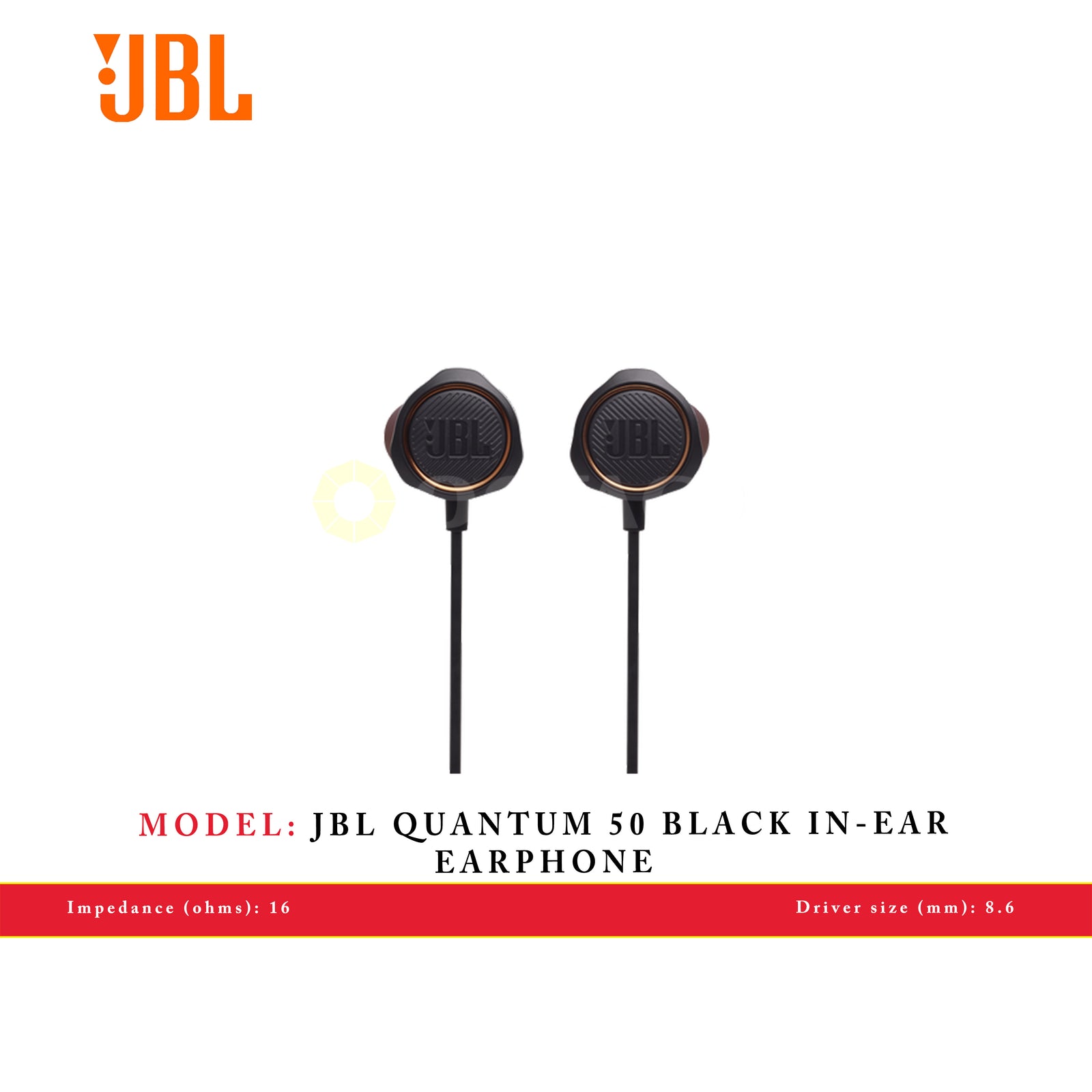 JBL QUANTUM 50 BLACK IN-EAR EARPHONE