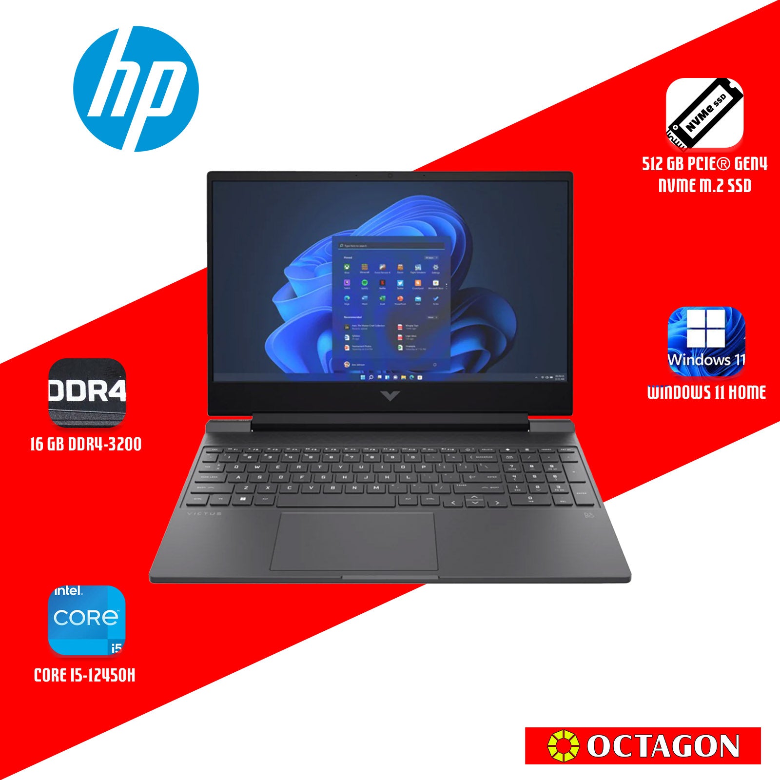 HP VICTUS 15-FA1447TX/ CORE I5-12450H