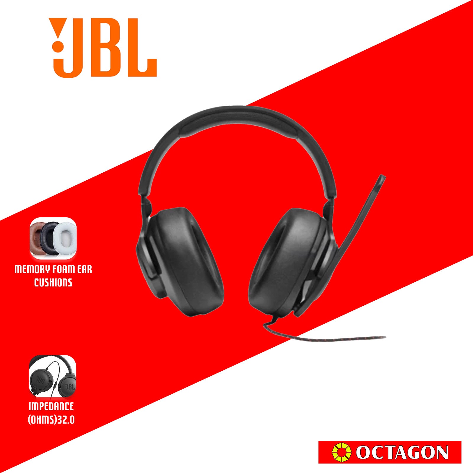 JBL QUANTUM 200 BLACK HEADSET