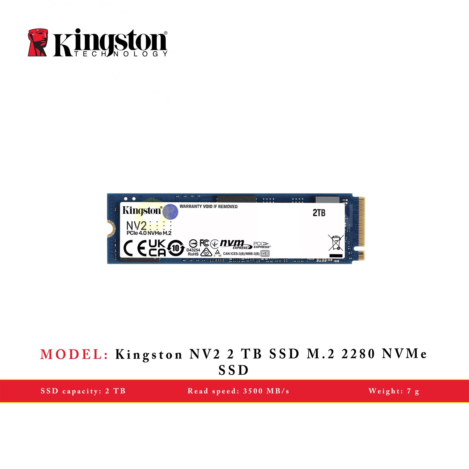 KINGSTON 2TB SSD SNV2S M.2 NVME