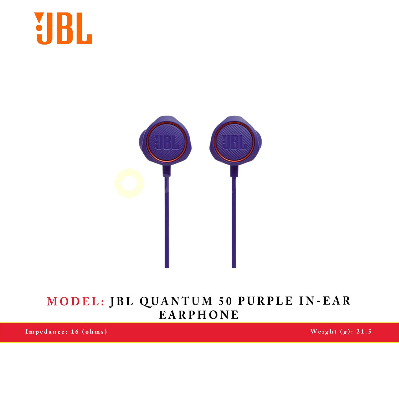 JBL QUANTUM 50 PURPLE IN-EAR EARPHONE