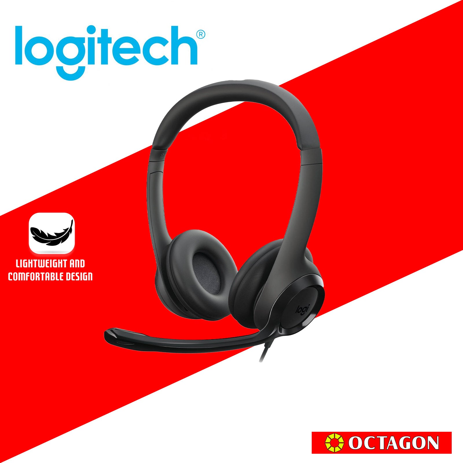 LOGITECH H390 BLACK USB PLUG CLEARCHAT COMFORT HEADSET