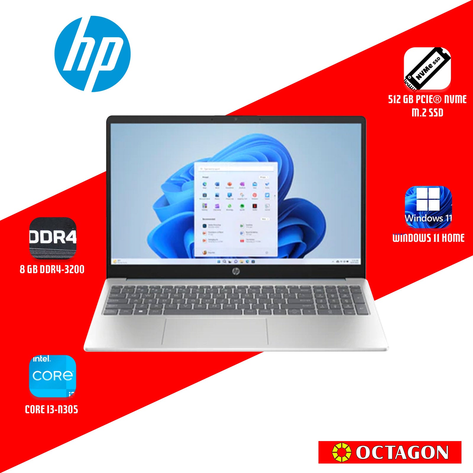 HP 14-EP0193TU/ CORE I3-N305/ 8GB DDR4/