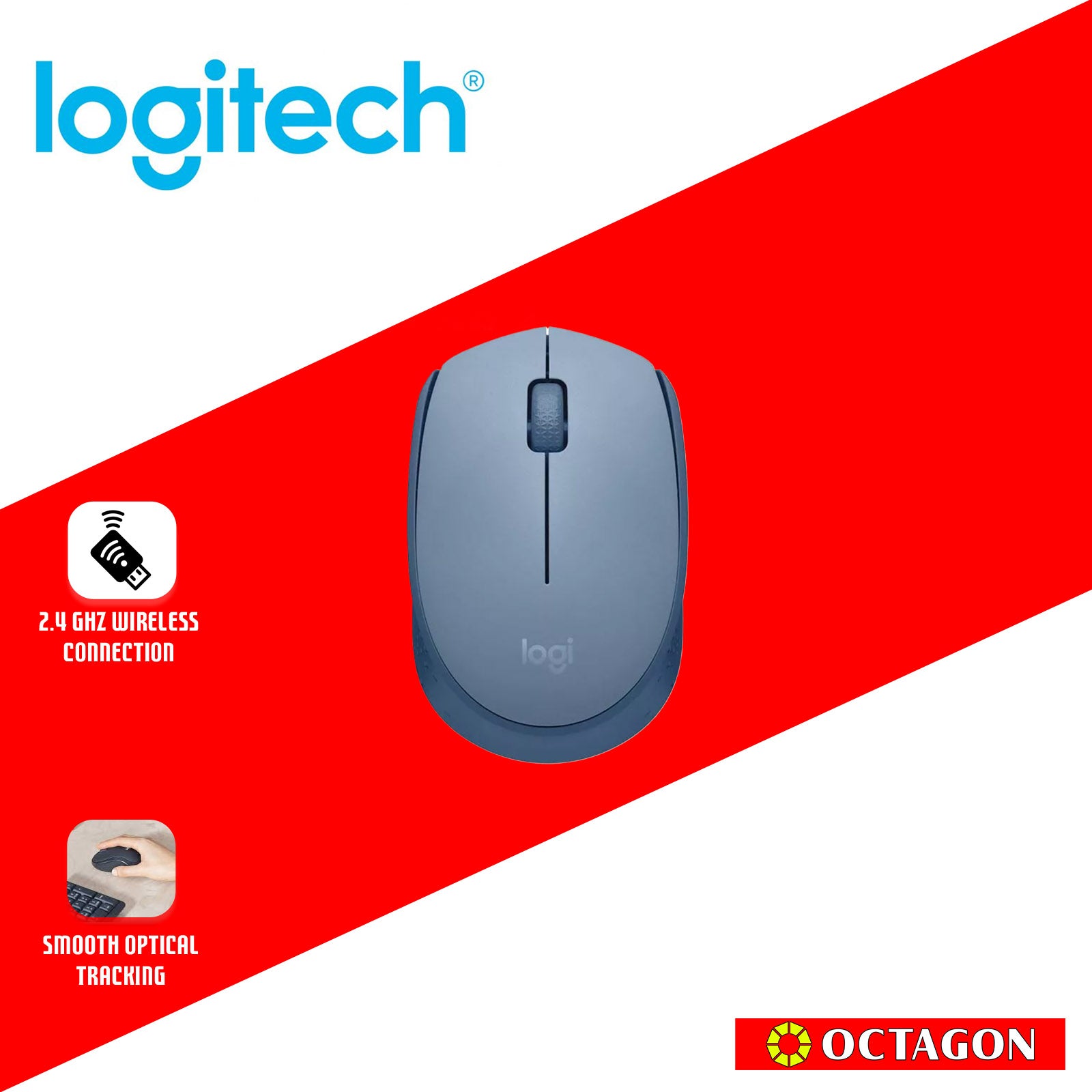 LOGITECH M171 BLUEGREY WIRELESS MOUSE