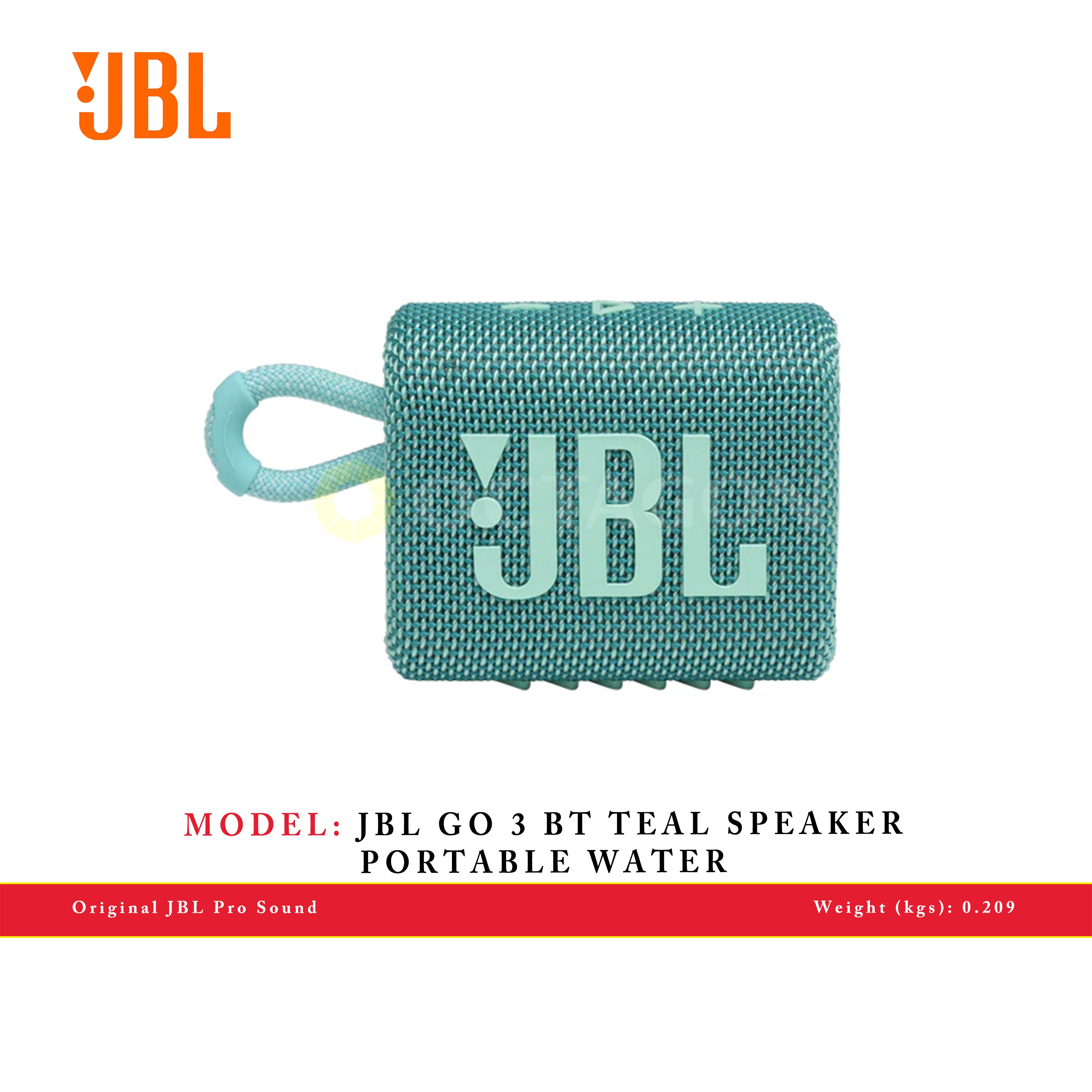 JBL GO 3 BT TEAL SPEAKER PORTABLE WATER