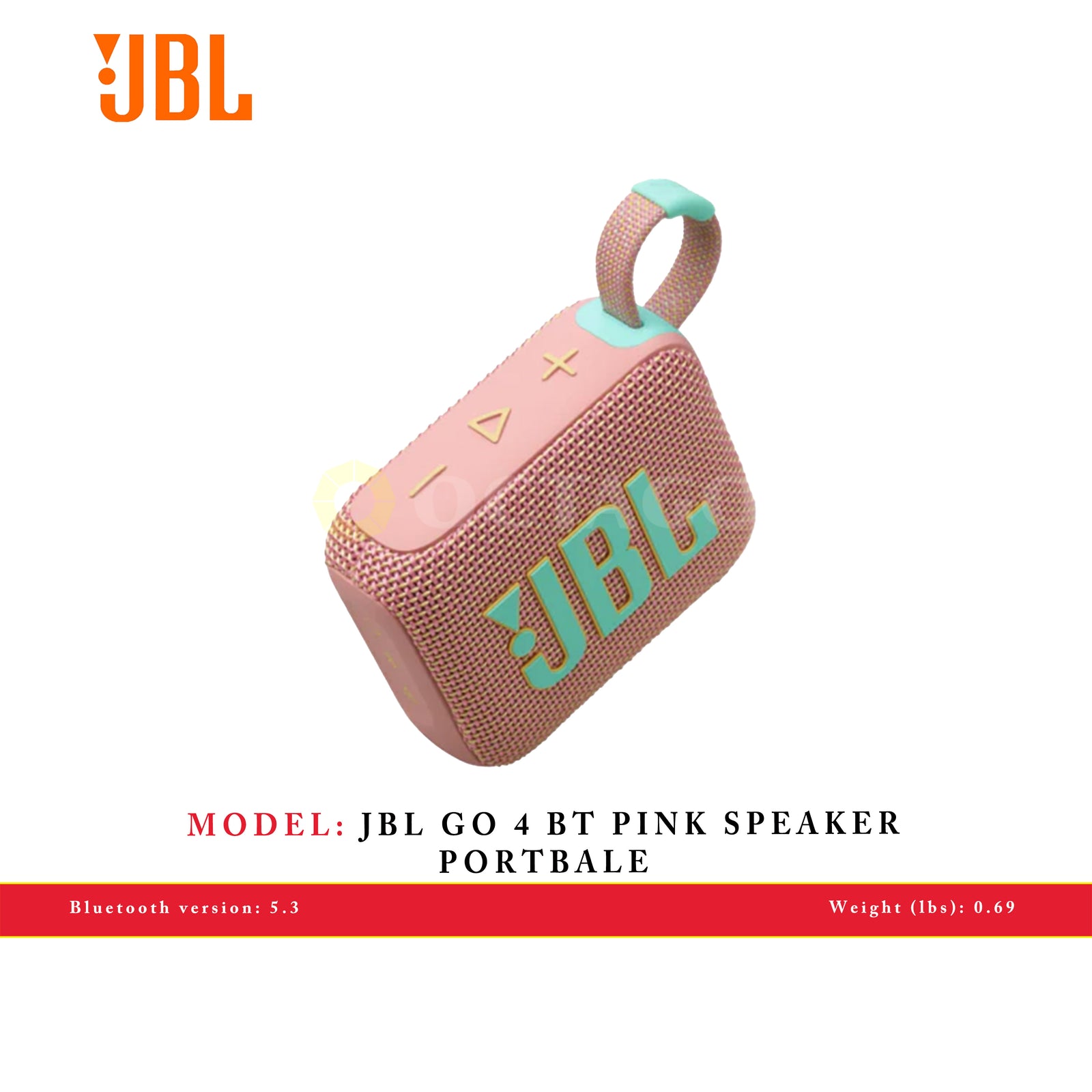 JBL GO 4 BT PINK SPEAKER PORTBALE