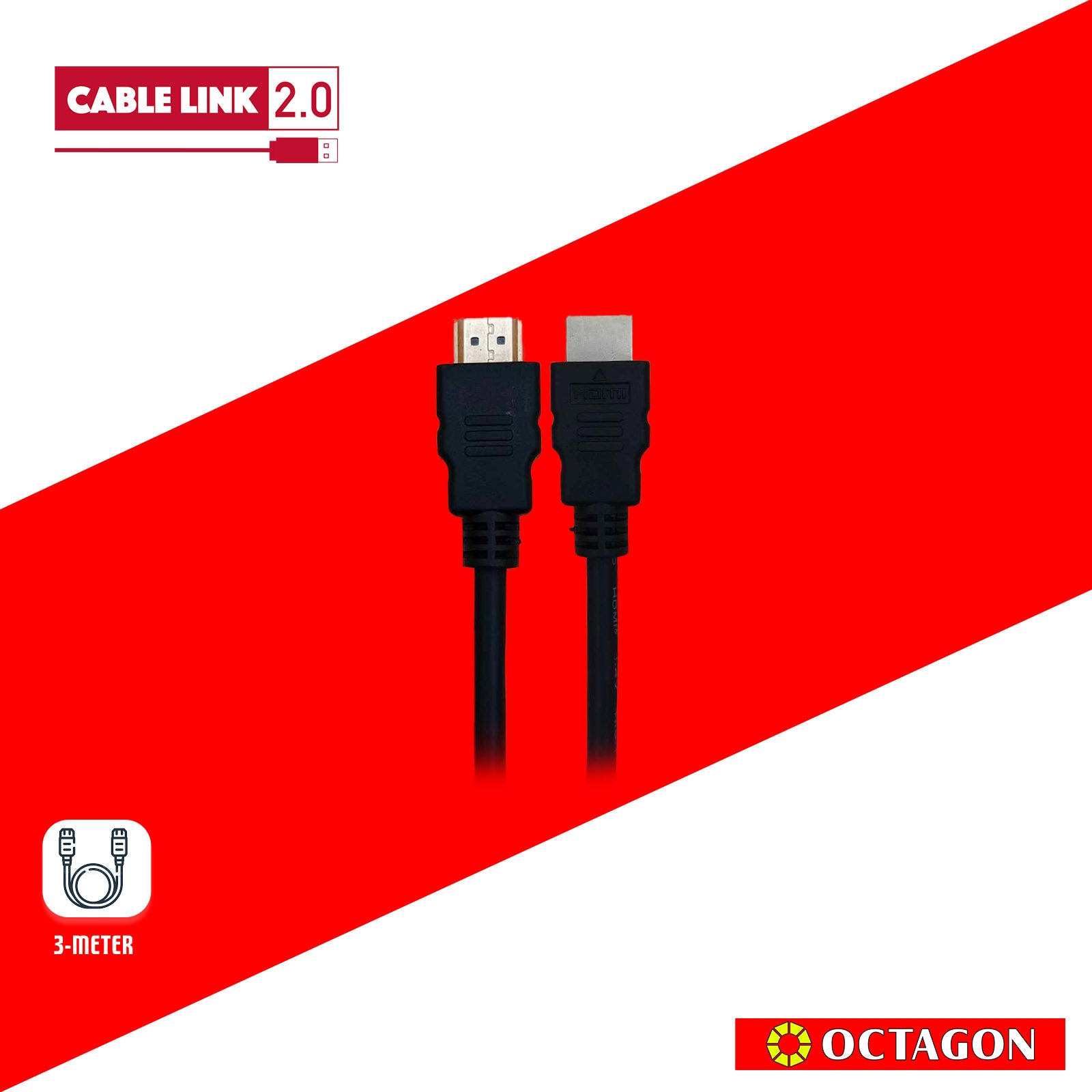 CABLE LINK2.0 FC03-3 3M HDMI 1.4V AM/AM CCS+BC OD:6.0MM 15+1PIN CABLE