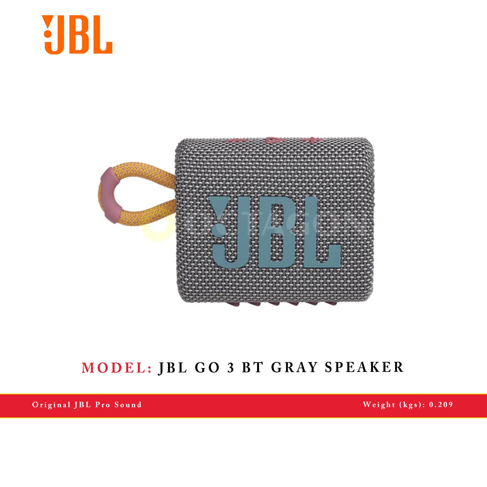 JBL GO 3 BT GRAY SPEAKER