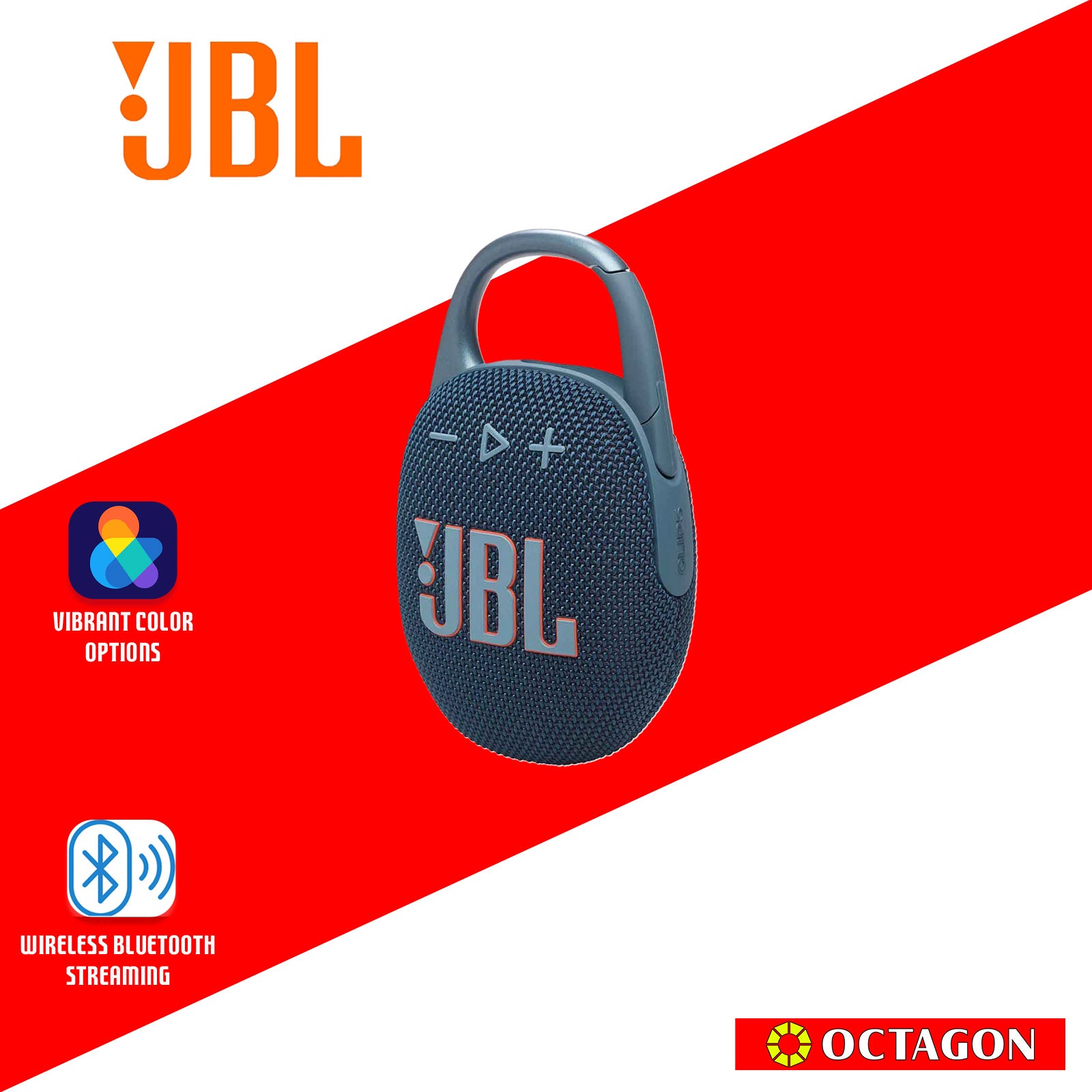 JBL CLIP 5 BLUE BT SPEAKER ULTRA-PORTABLE