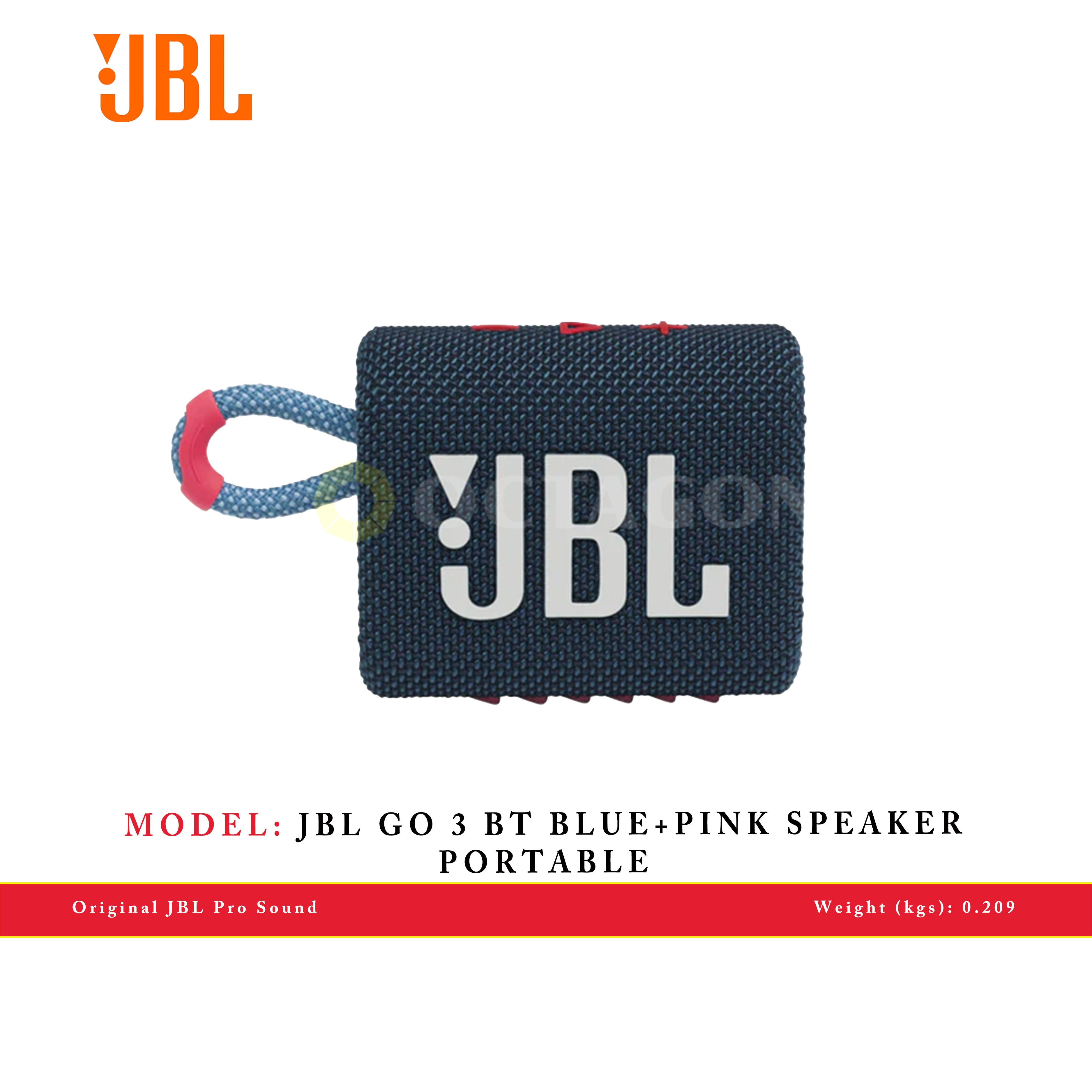 JBL GO 3 BT BLUE+PINK SPEAKER PORTABLE