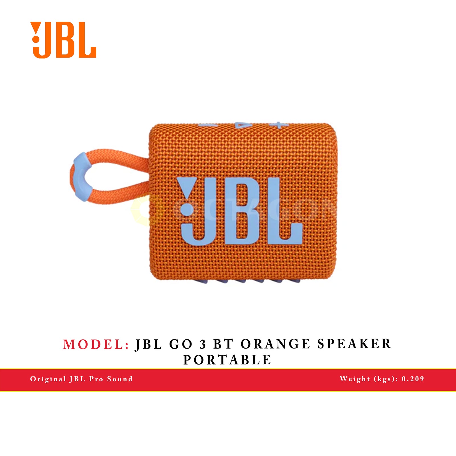 JBL GO 3 BT ORANGE SPEAKER PORTABLE