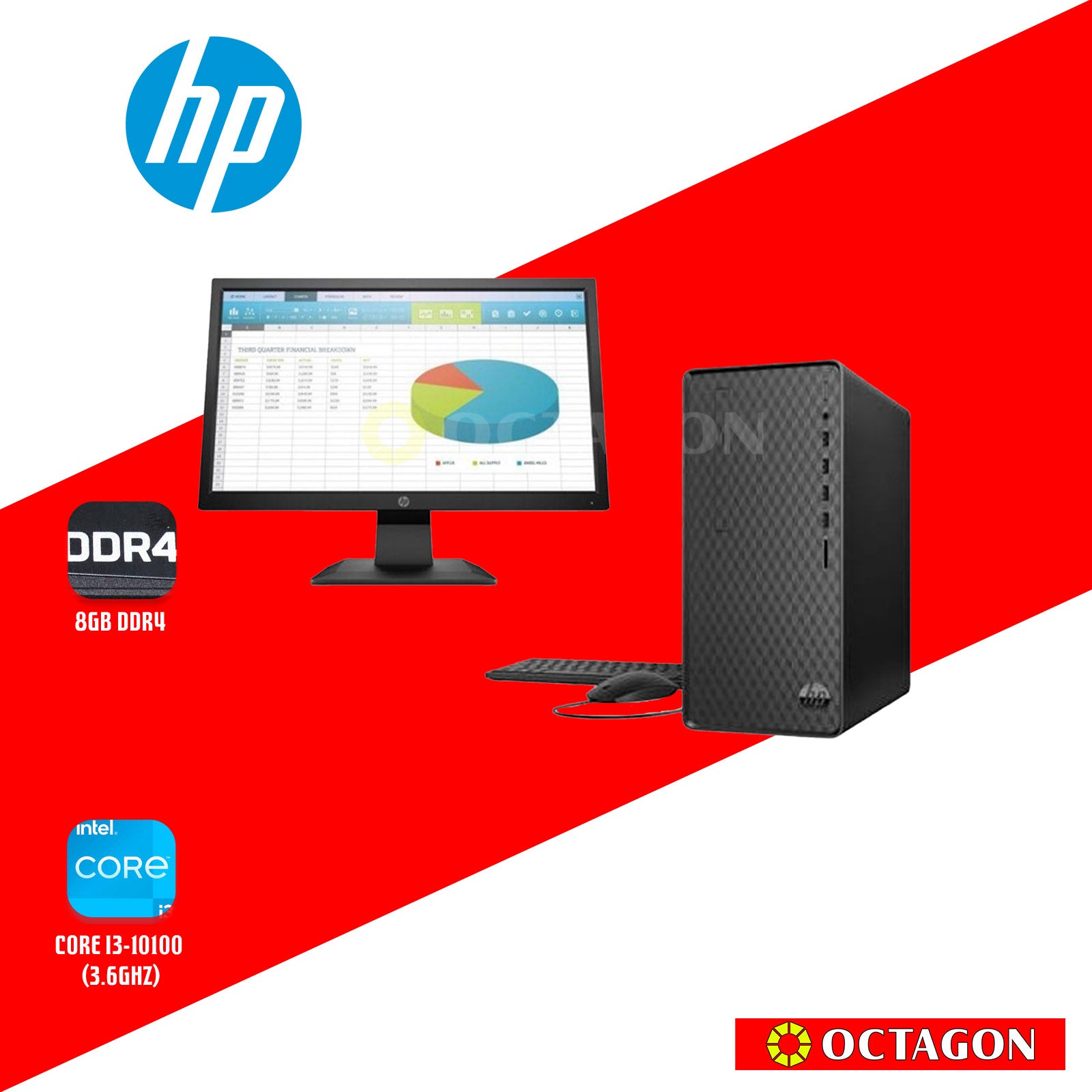 HP DT M01-F1031D/ CORE I3-10100 (3.6GHZ)