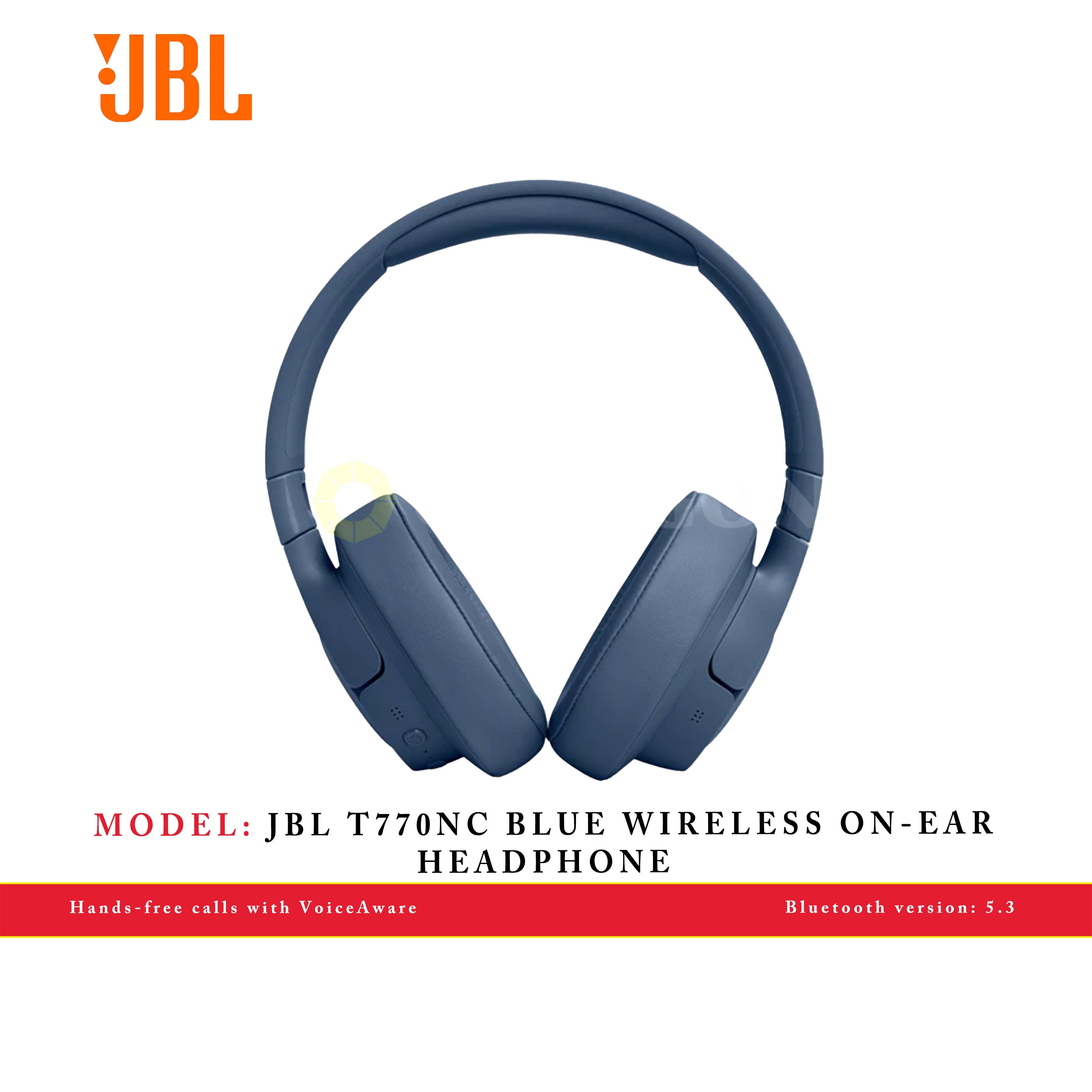 JBL T770NC BLUE WIRELESS ON-EAR HEADPHONE