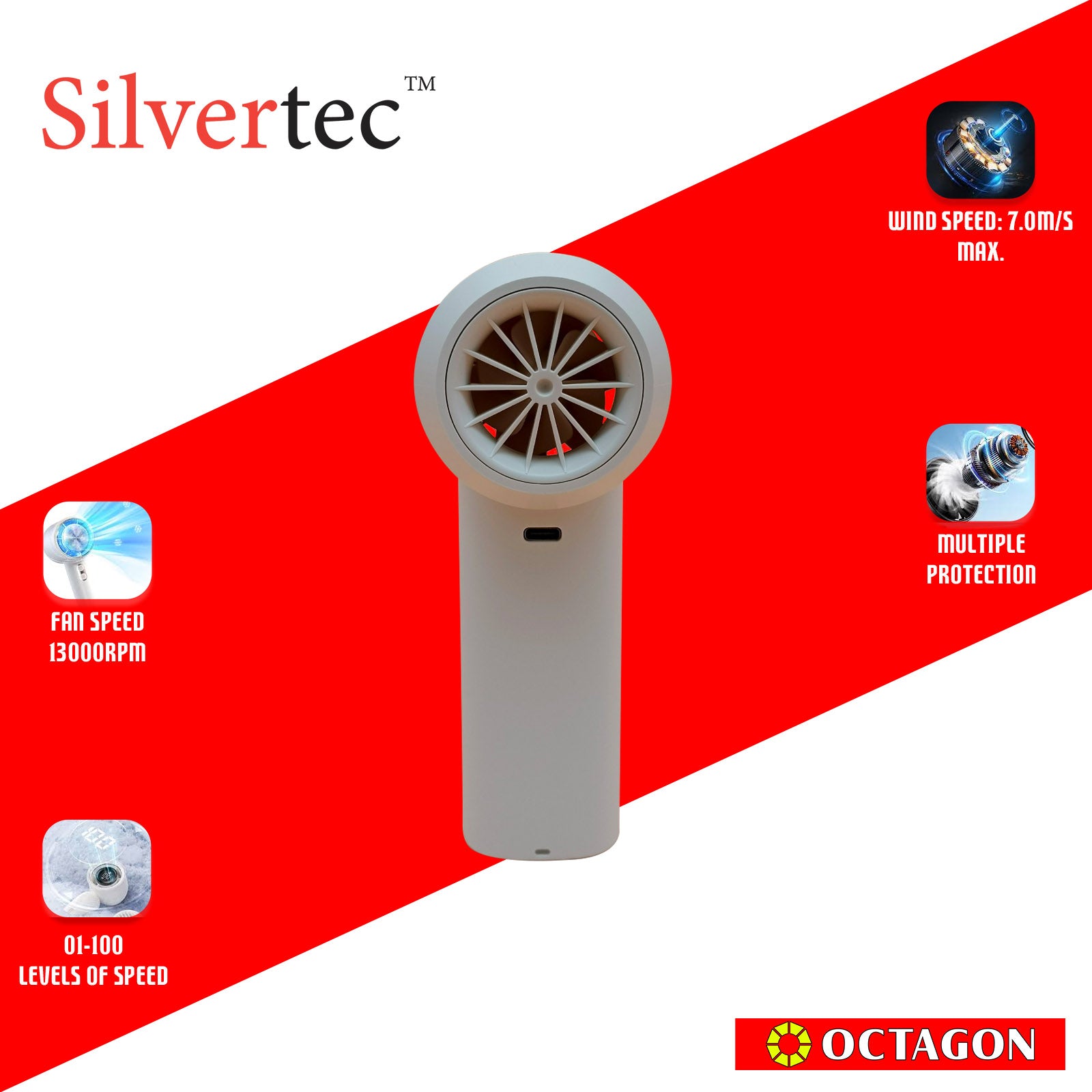 SILVERTEC SMX-IFAN5 ICE COOLING PORTABLE FAN