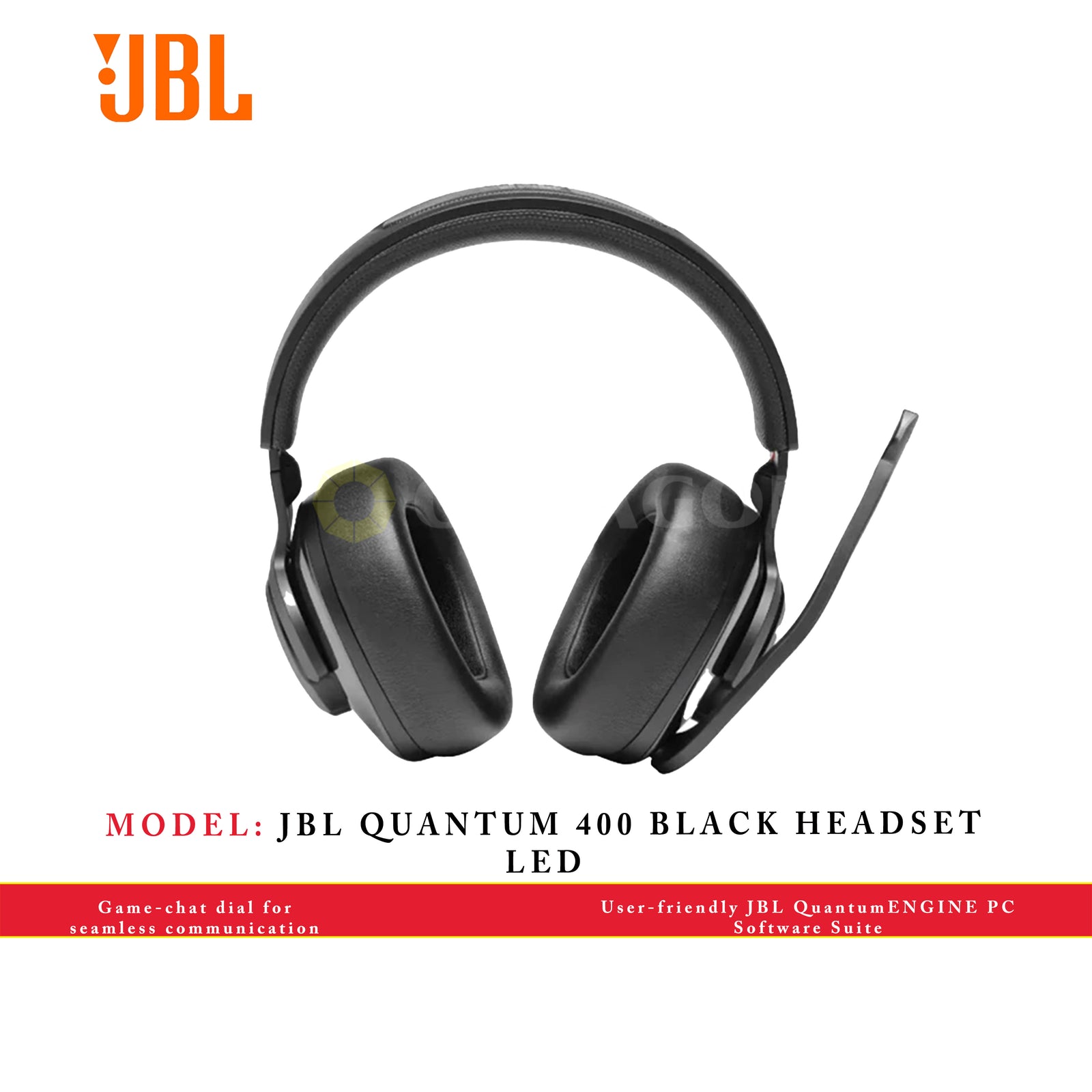 JBL QUANTUM 400 BLACK HEADSET LED