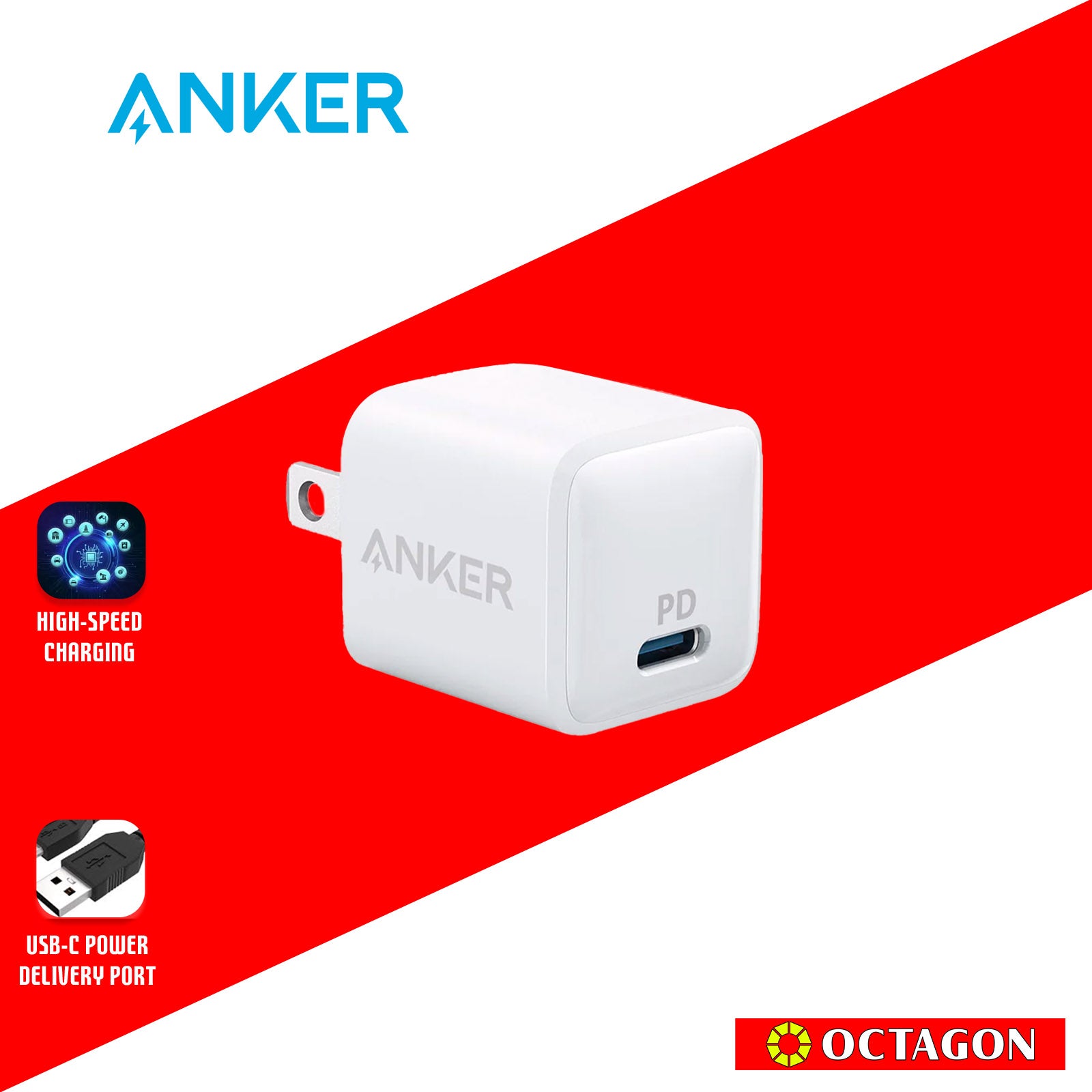 ANKER 20W USB C WALL CHARGER