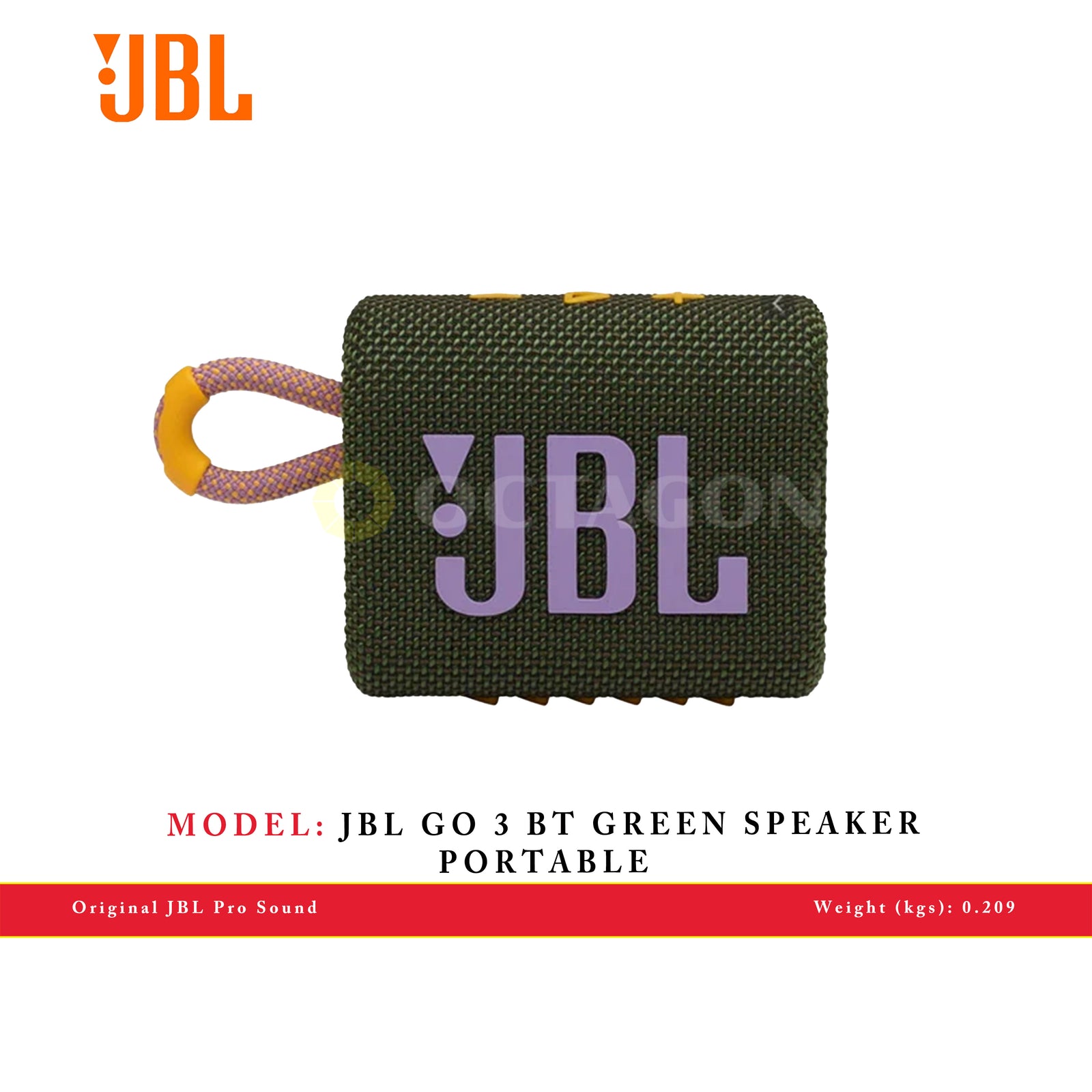 JBL GO 3 BT GREEN SPEAKER PORTABLE