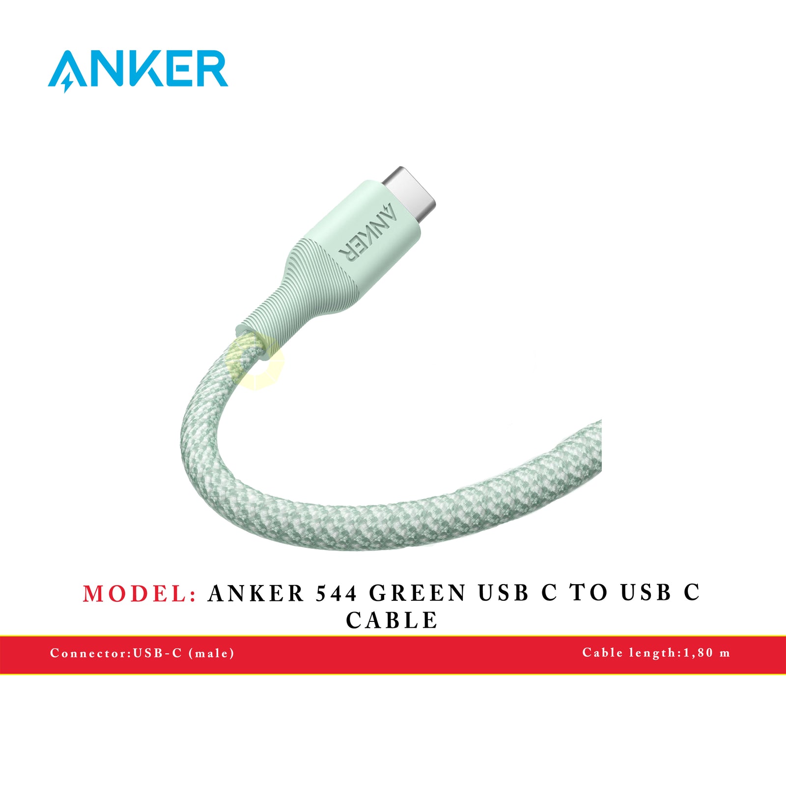 ANKER 544 GREEN USB C TO USB C CABLE