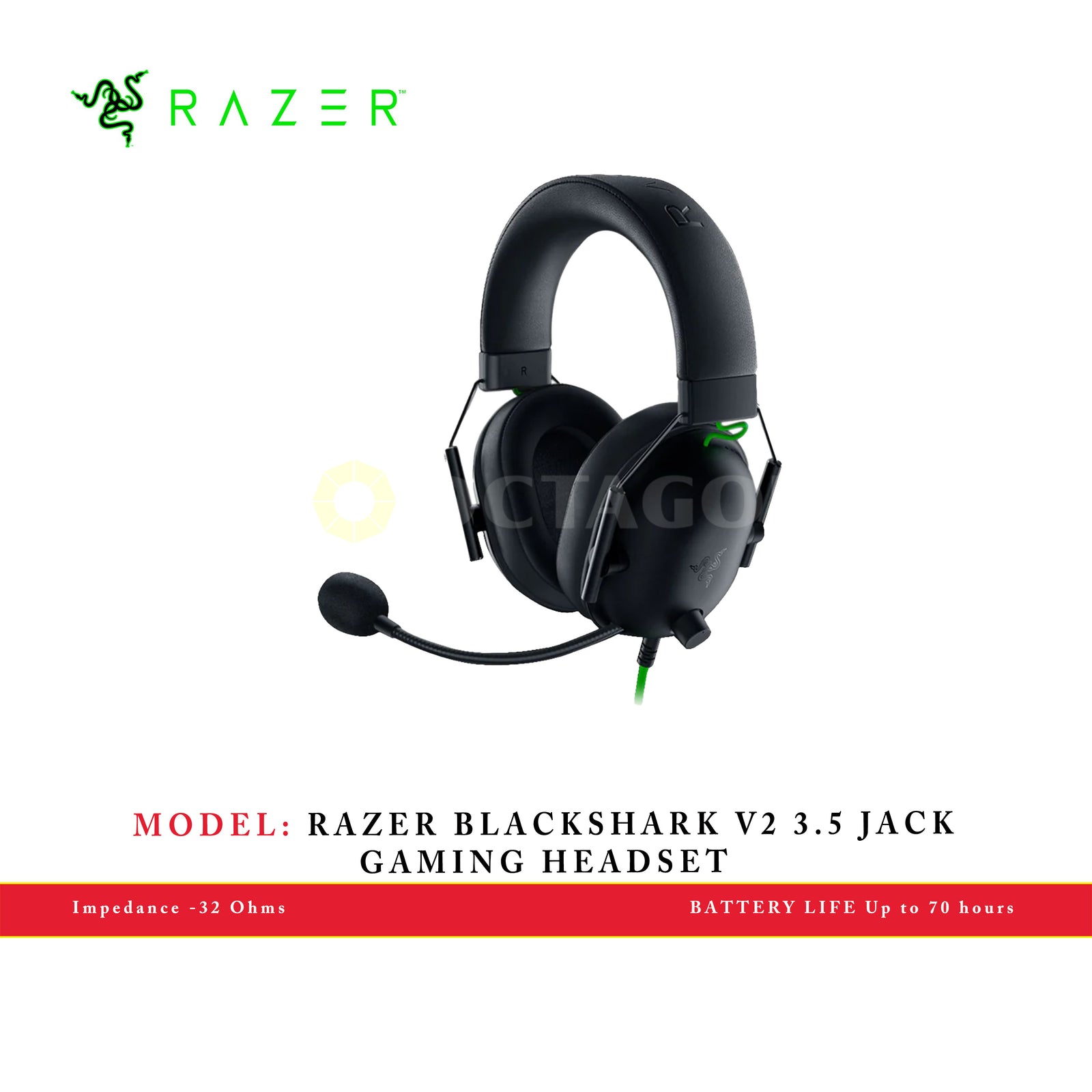 RAZER BLACKSHARK V2 3.5 JACK GAMING HEADSET