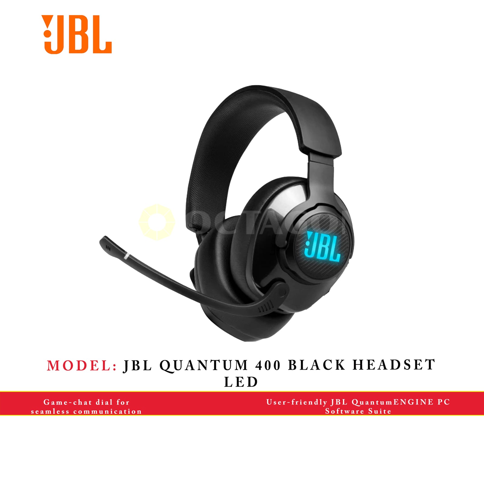 JBL QUANTUM 400 BLACK HEADSET LED