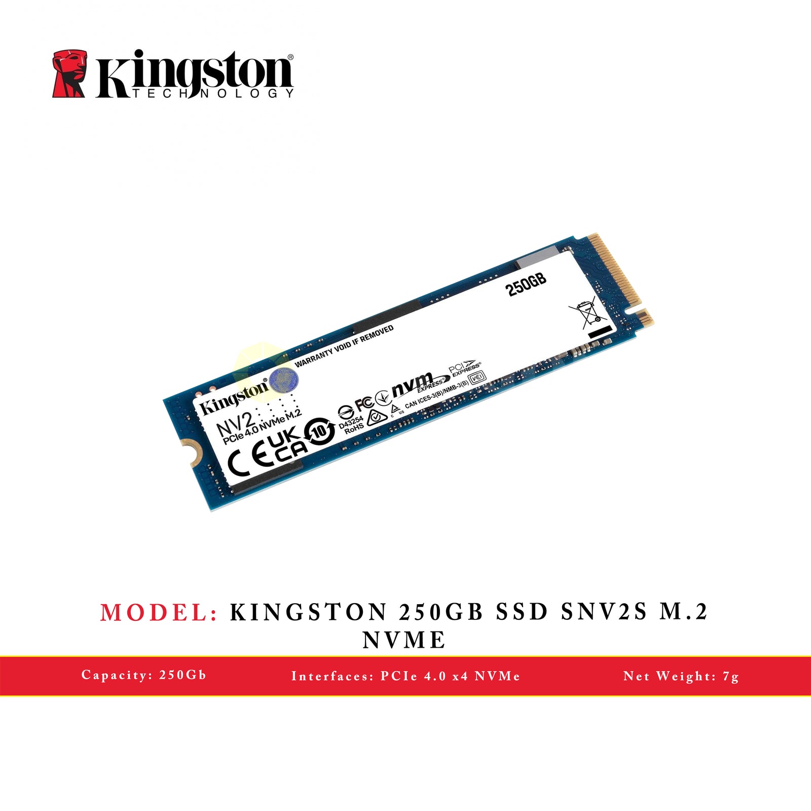 KINGSTON 250GB SSD SNV2S M.2 NVME