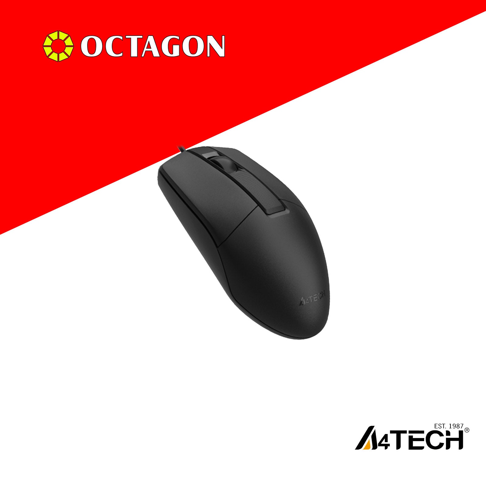 A4 TECH OP-330 BLACK WIRED MOUSE