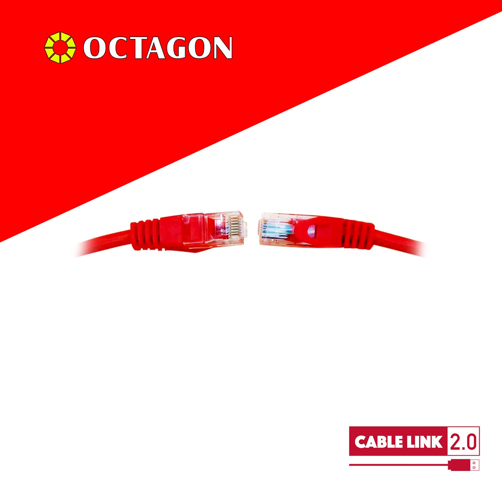 CABLE LINK2.0 FC27-5 CAT5E  RED 0.5CCA UTP CABLE