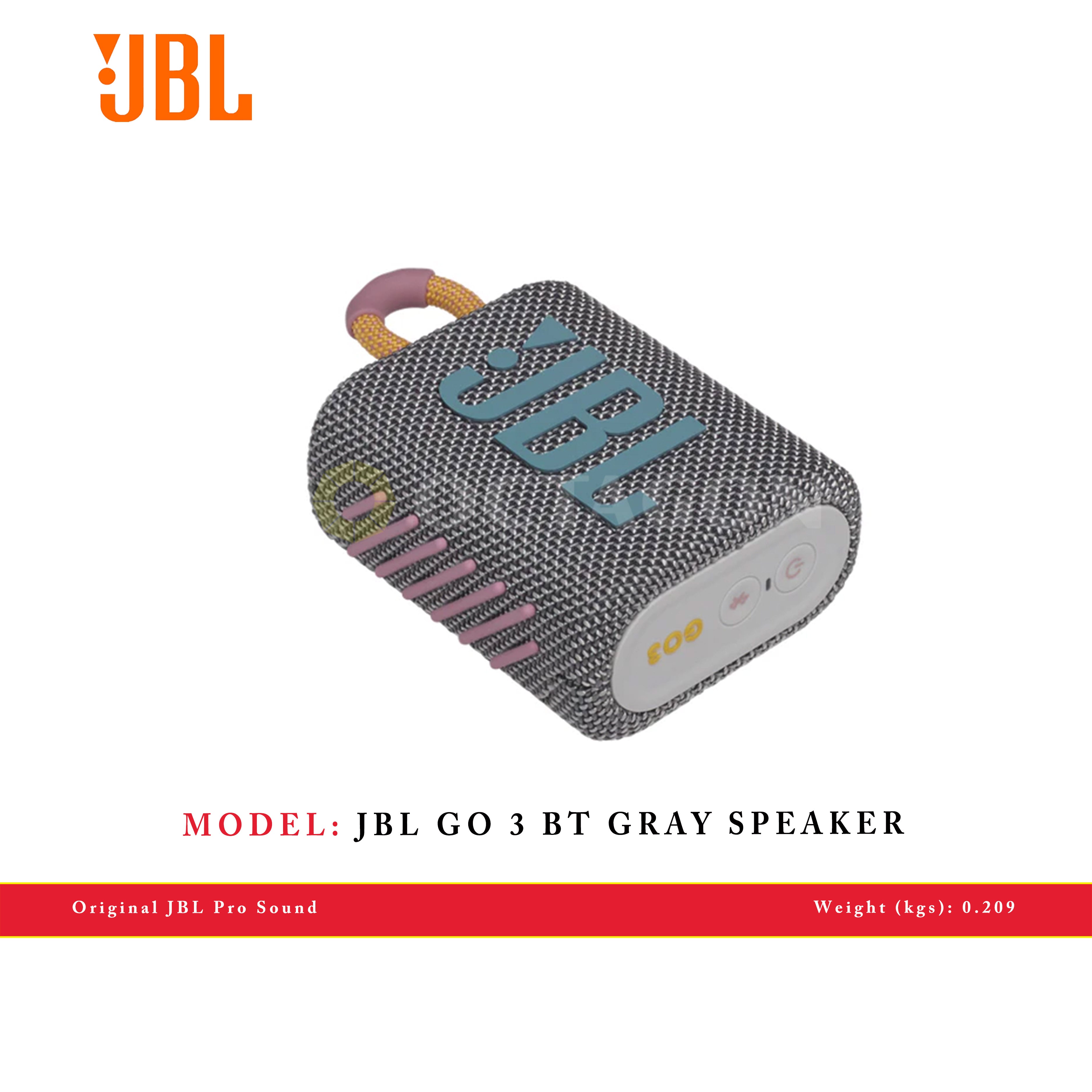 JBL GO 3 BT GRAY SPEAKER