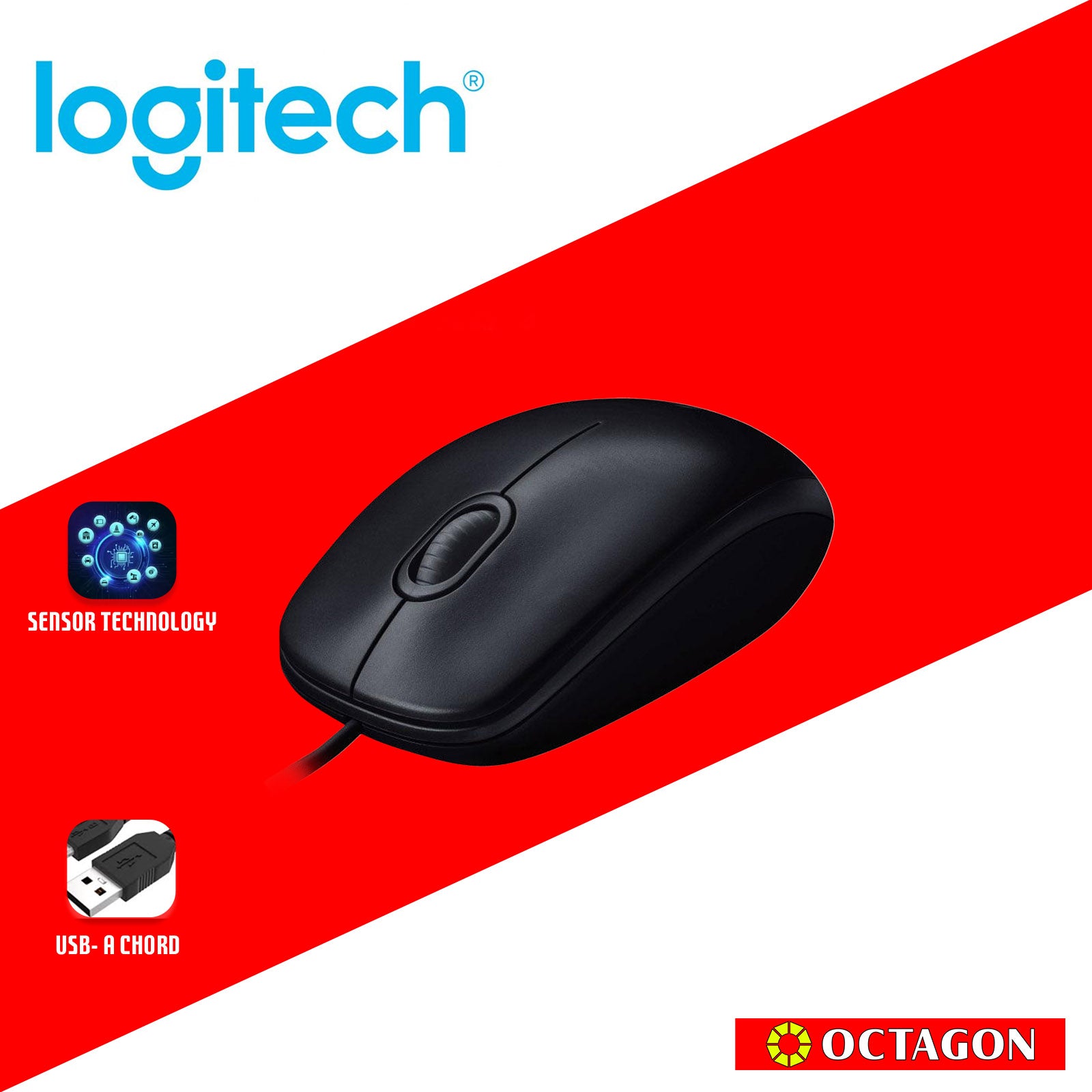 LOGITECH B100 BOX BLACK OPT. USB MOUSE